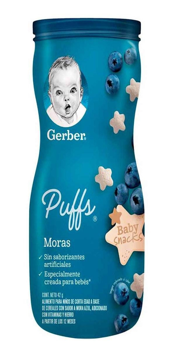 Foto 2 pulgar | Snacks Gerber Puffs Etapa 3 Mora 42g Bote