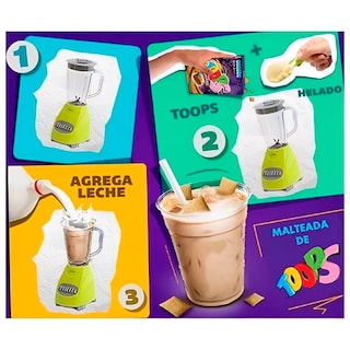 Foto 4 | Cereal Relleno Toops Sabor Chocolate 3 Piezas