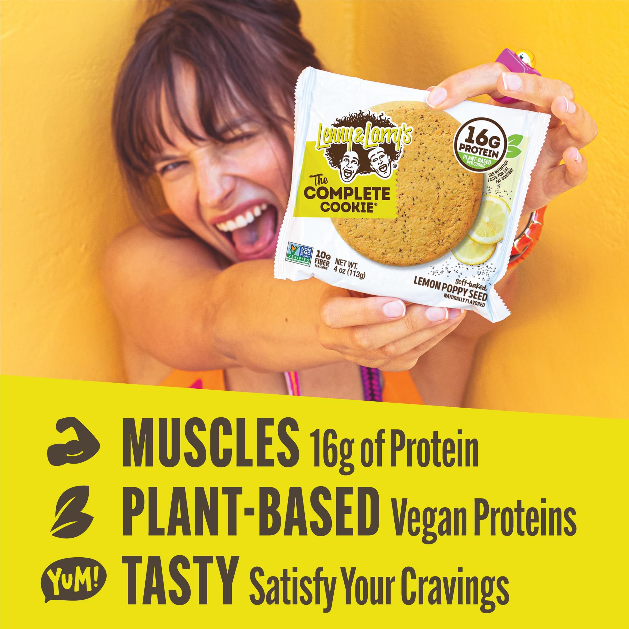 Foto 3 pulgar | Cookie Lenny & Larry's The Complete Lemon Poppy Seed 4 Oz X12 - Venta Internacional.