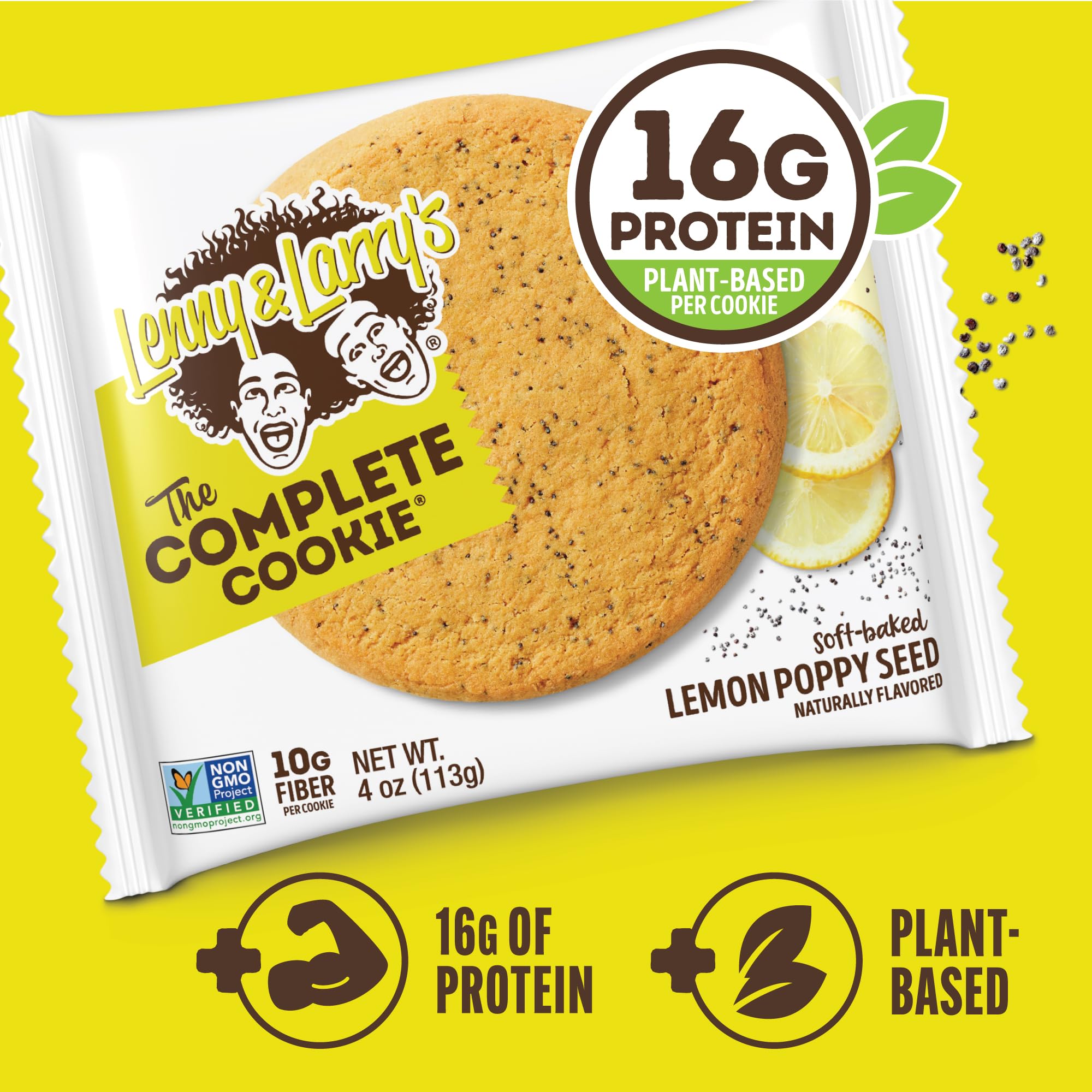 Foto 4 pulgar | Cookie Lenny & Larry's The Complete Lemon Poppy Seed 4 Oz X12 - Venta Internacional.
