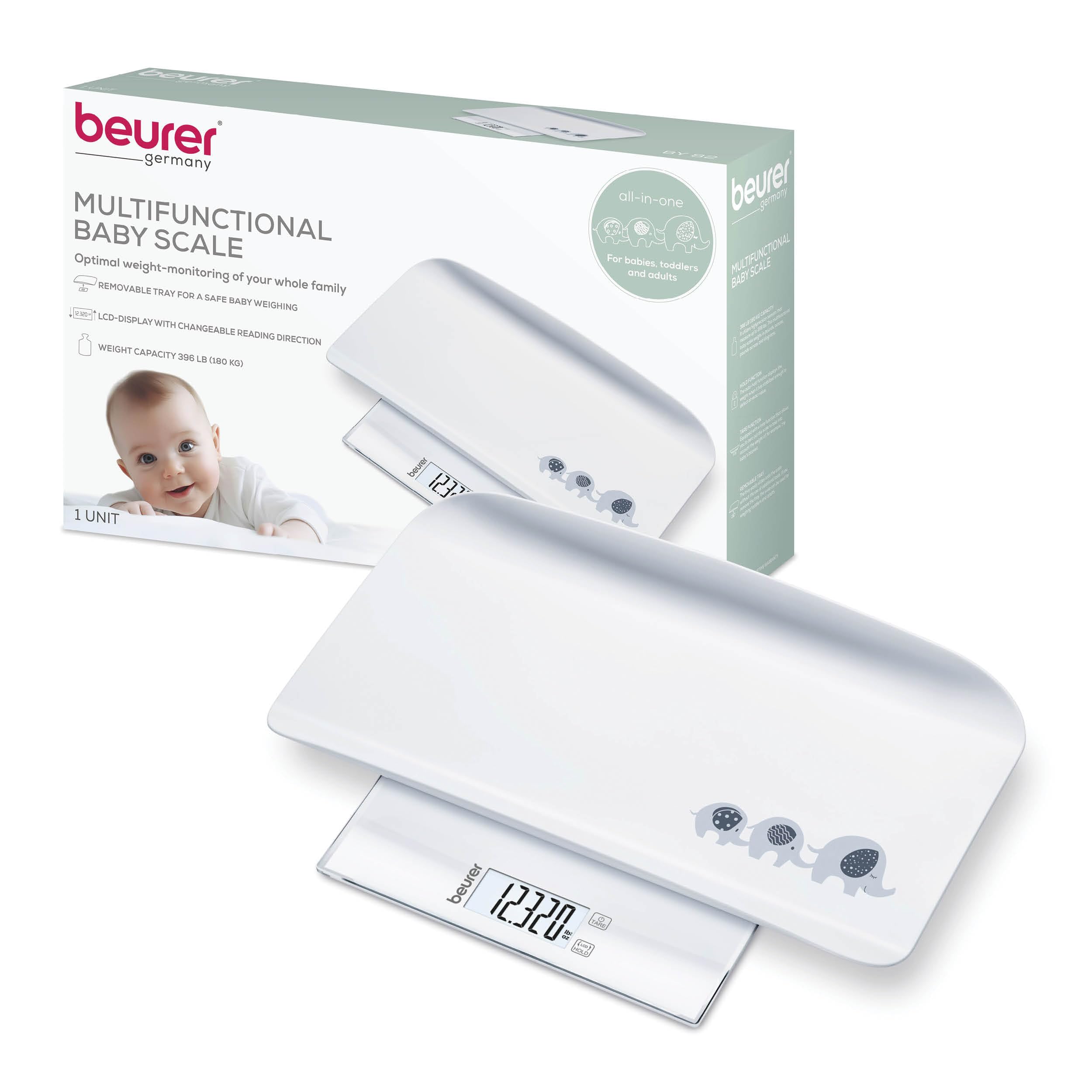 Foto 1 | Báscula Multifuncional Beurer By82 Para Bebés, Mascotas Y Adultos - Venta Internacional.