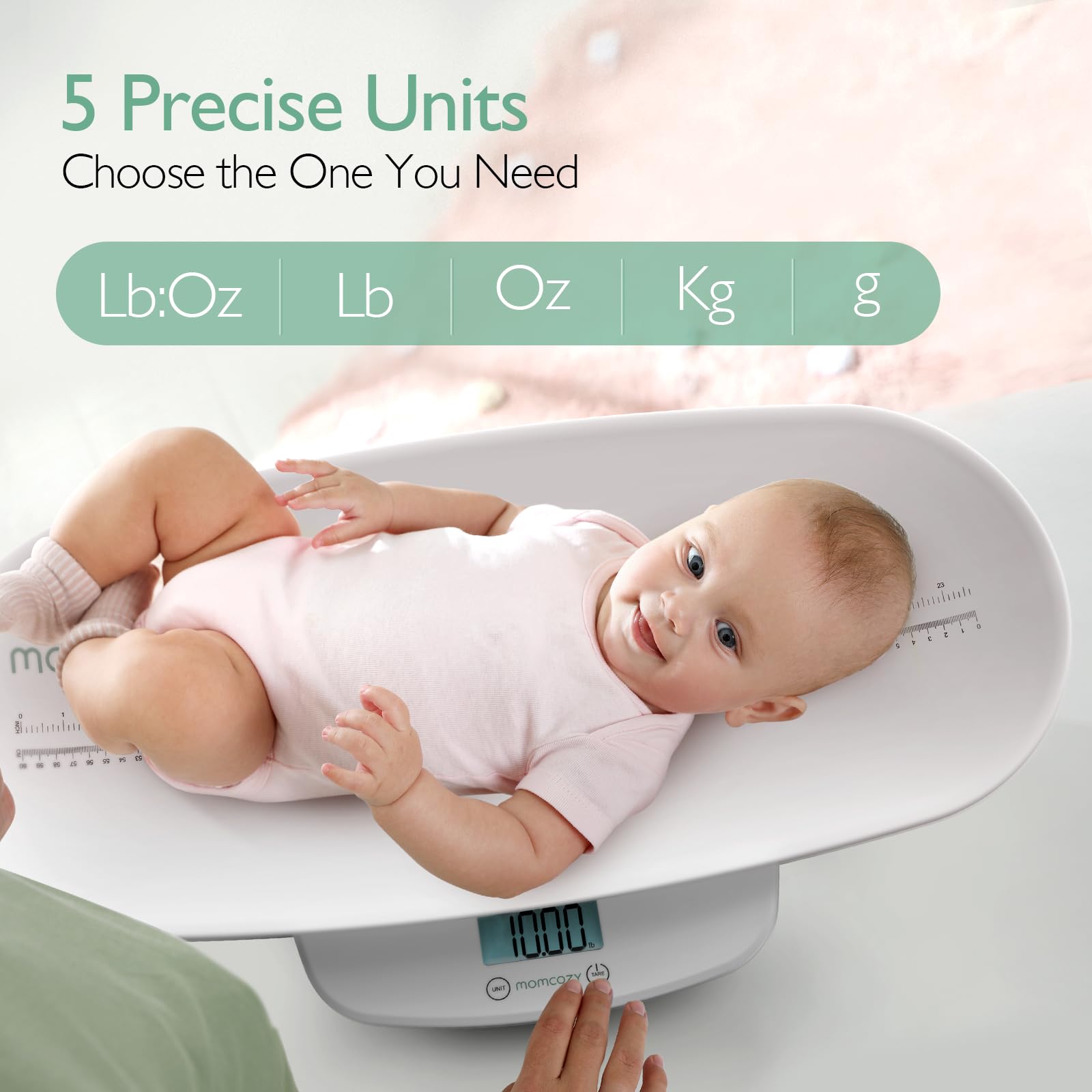Foto 3 | Báscula Para Bebés Momcozy Multifuncional Para Niños Pequeños Con 5 Unidades - Venta Internacional.