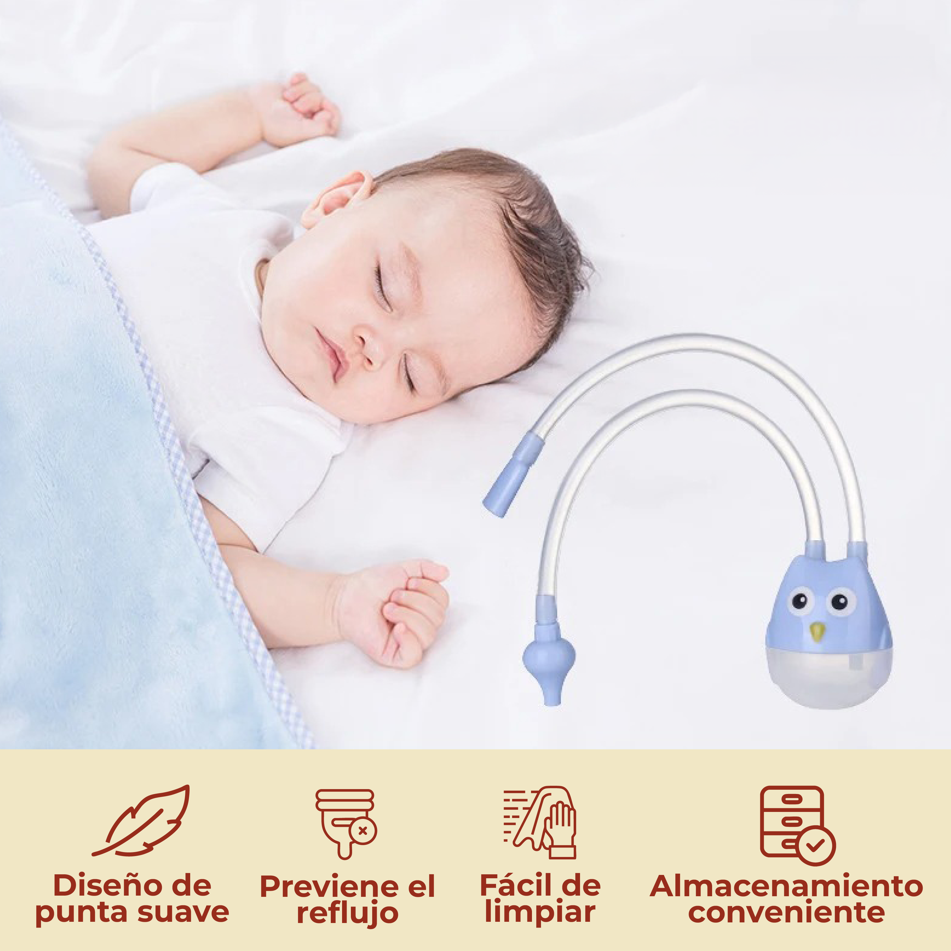 Foto 7 pulgar | Aspirador Nasal Para Bebé Color Azul
