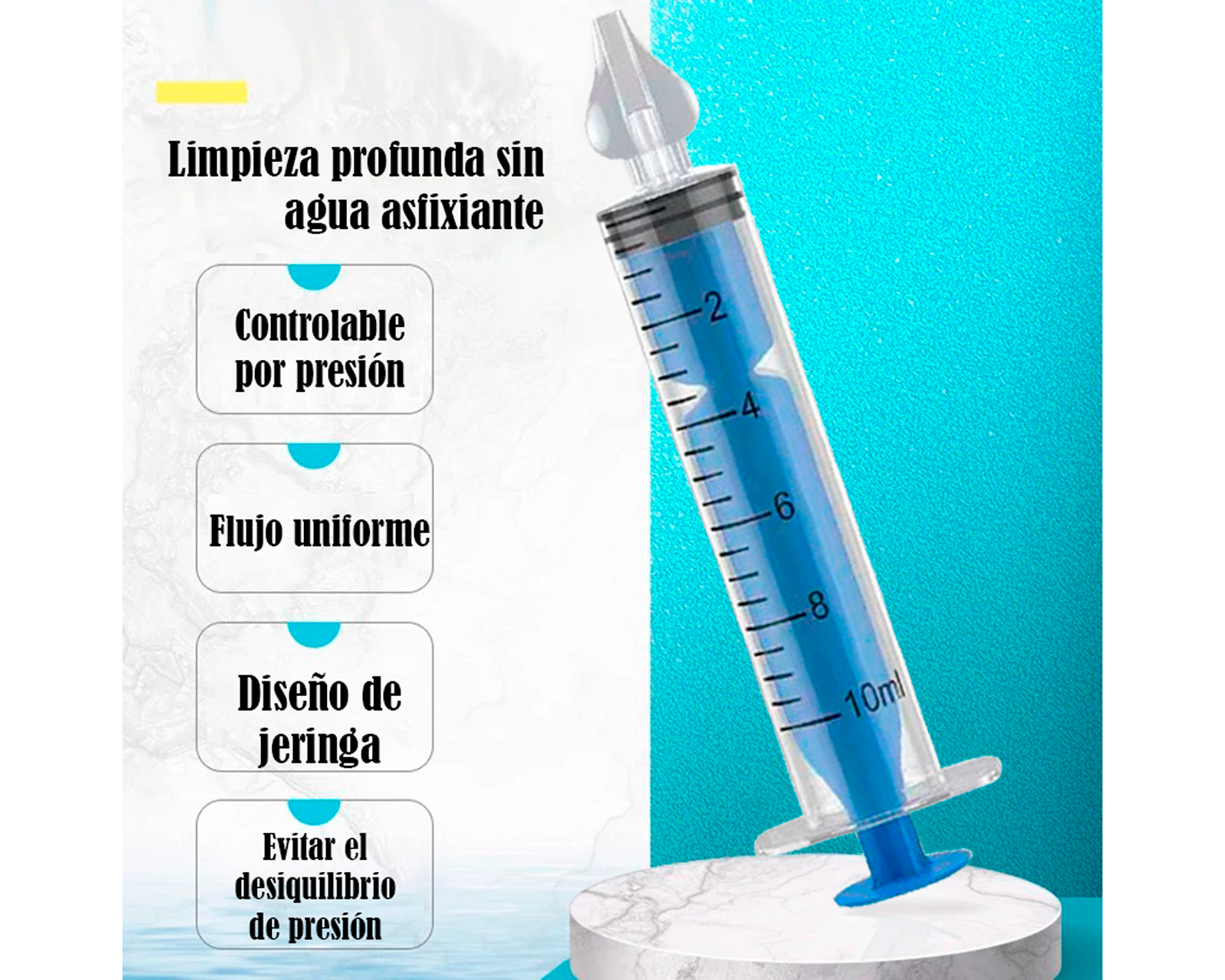 Foto 9 pulgar | Set de 2 Limpiadores Nasales Azules para Rinitis de Bebé Aspirador Nasal 10 ml
