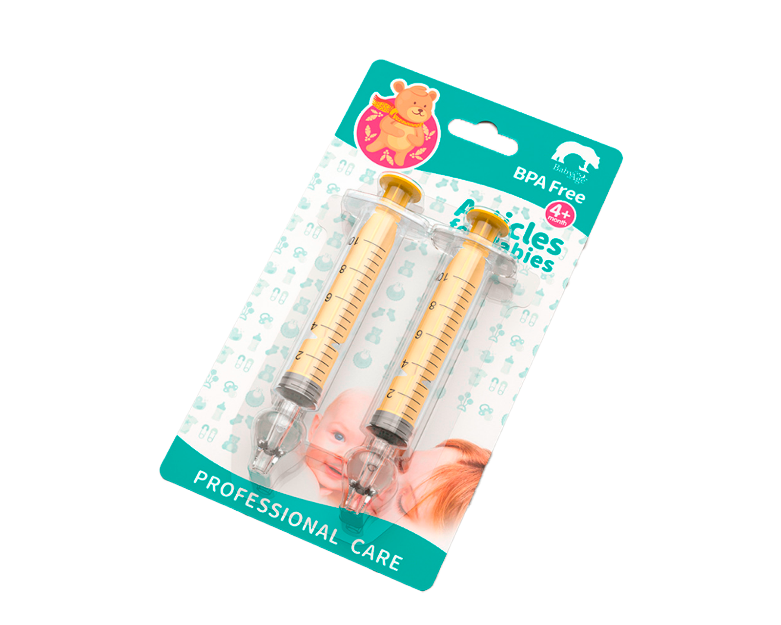 Foto 1 | Set de 2 Limpiadores Nasales Amarillos para Rinitis de Bebé Aspirador Nasal 10 ml