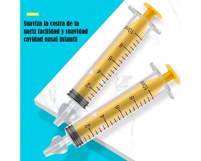 Foto 8 | Set de 2 Limpiadores Nasales Amarillos para Rinitis de Bebé Aspirador Nasal 10 ml