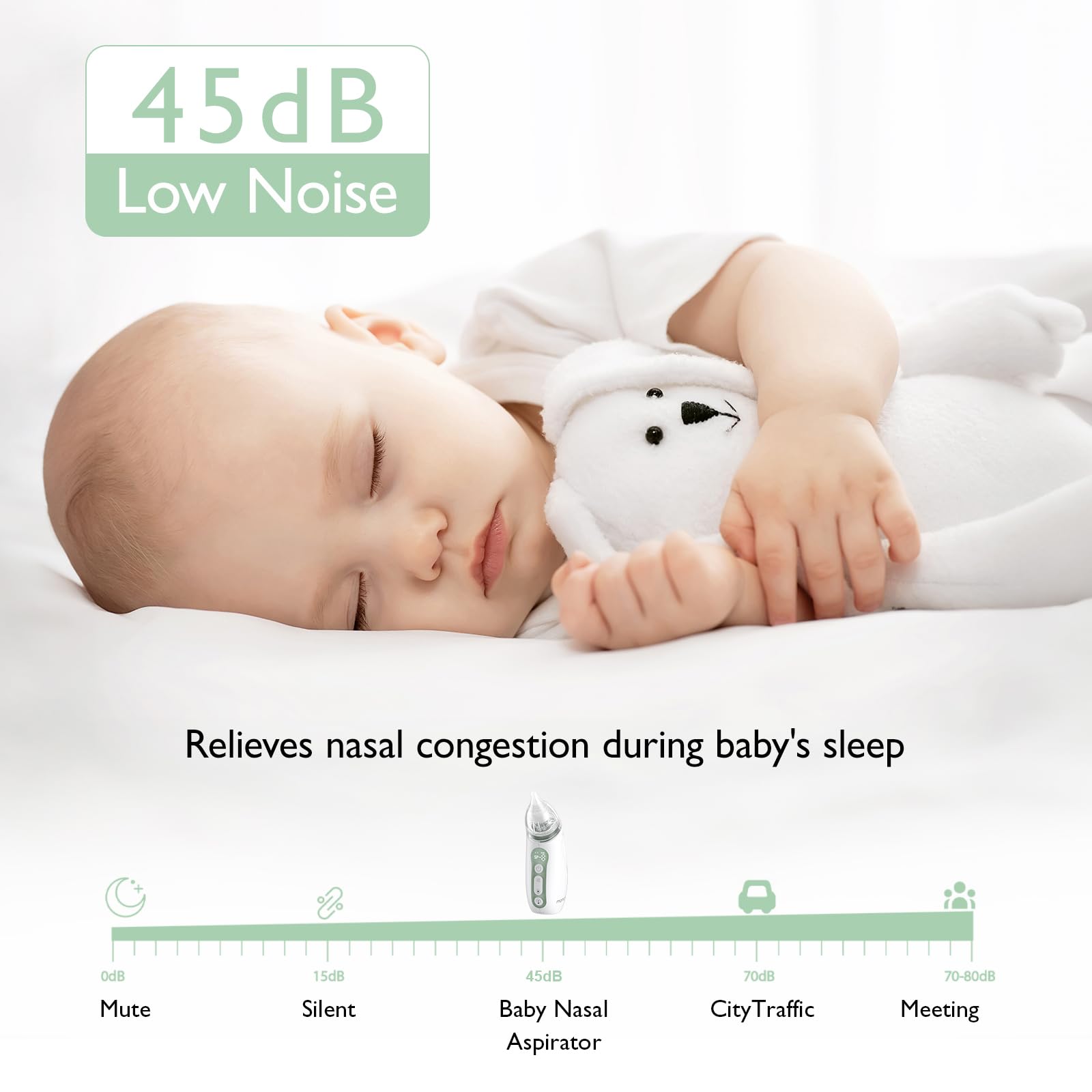Foto 6 pulgar | Aspirador Nasal Para Bebés Momcozy Strong Suction Con Luz Y Música - Venta Internacional.