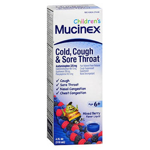 Mucinex, Líquido Para Resfriado, Tos Y Dolor De Garganta Par - Venta Internacional.