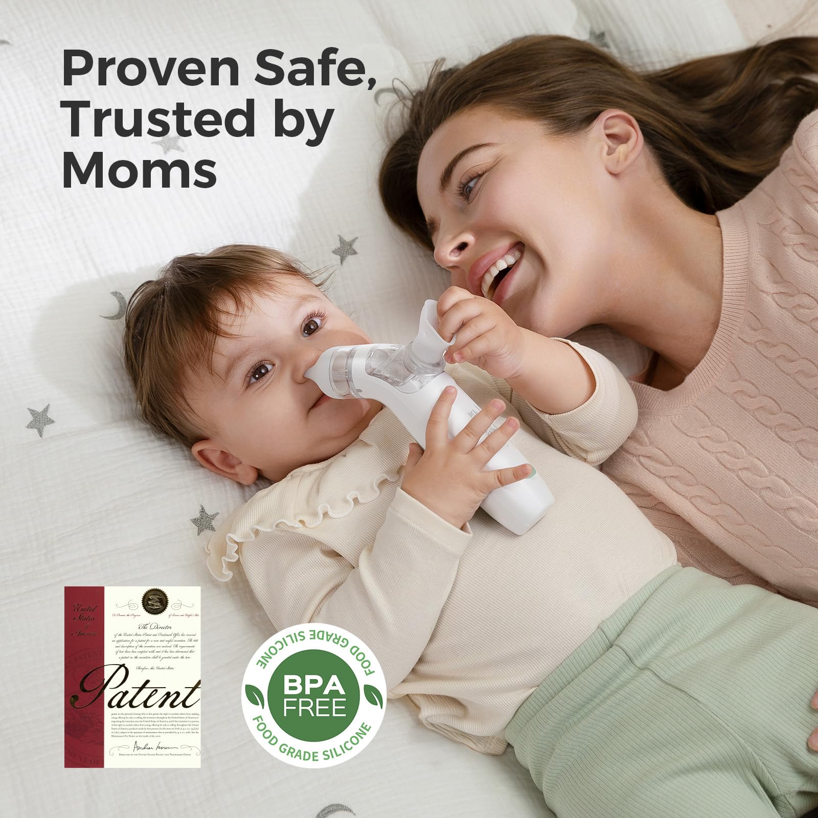 Foto 6 pulgar | Aspirador Nasal Momcozy 2 En 1 Eléctrico Con Spray Para Bebé - Venta Internacional.