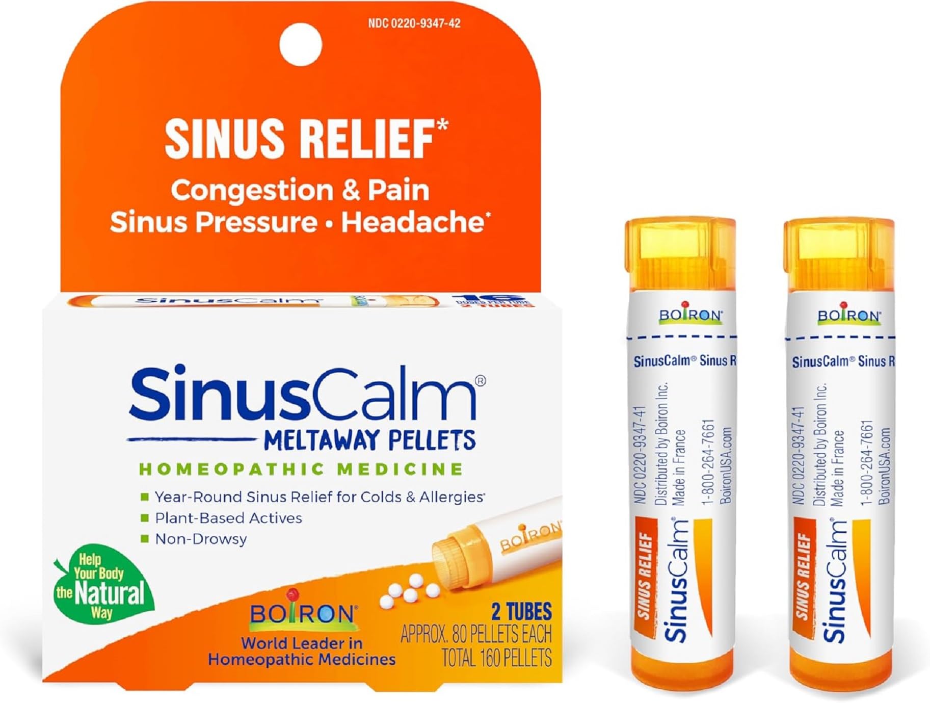 Boiron Sinuscalm Pellets Boiron Sinus Pain Relief 2x80 Pastillas - Venta Internacional.