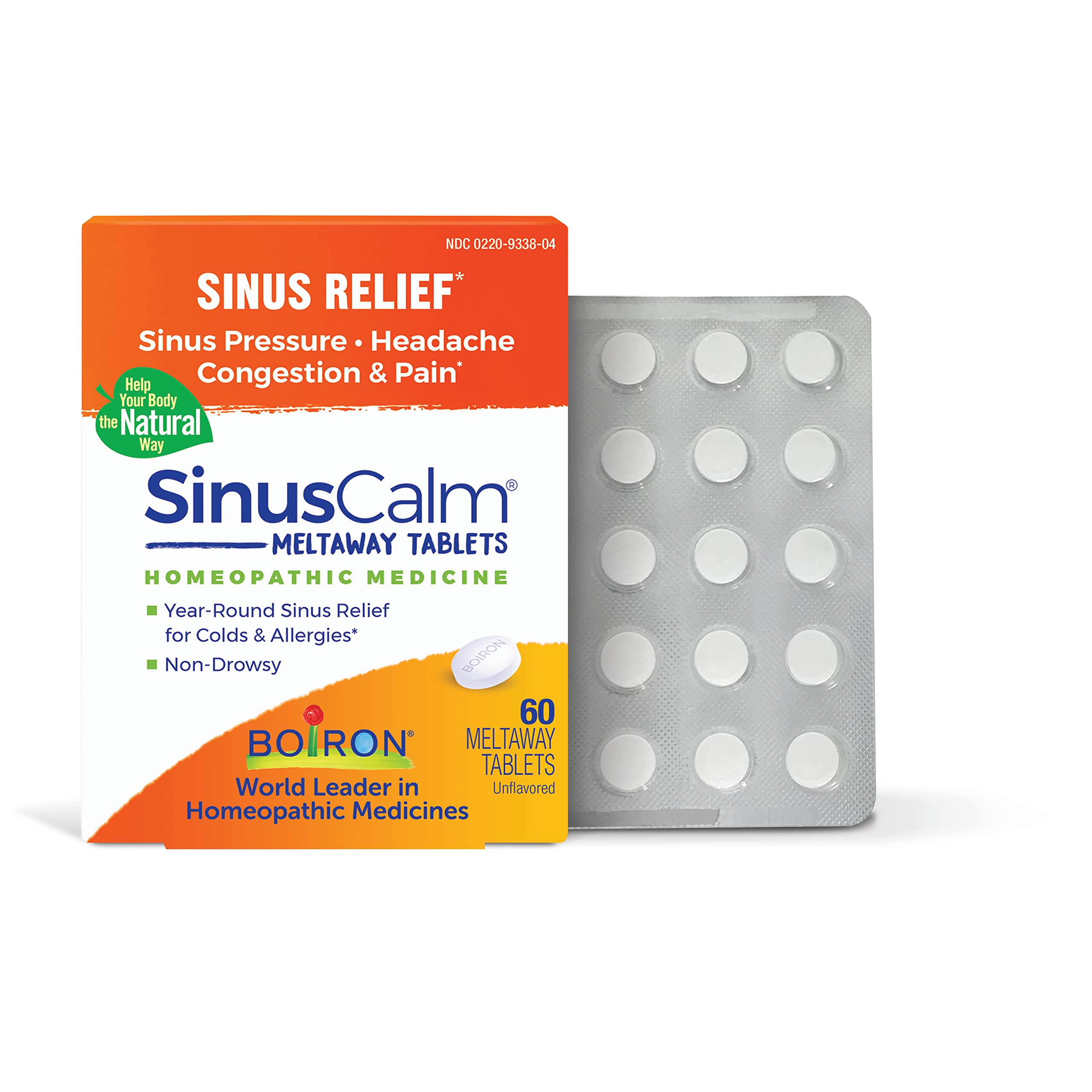 Tabletas Boiron Sinuscalm Sinus Pain Relief, 60 Unidades - Venta Internacional.