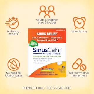Foto 3 | Tabletas Boiron Sinuscalm Sinus Pain Relief, 60 Unidades - Venta Internacional.
