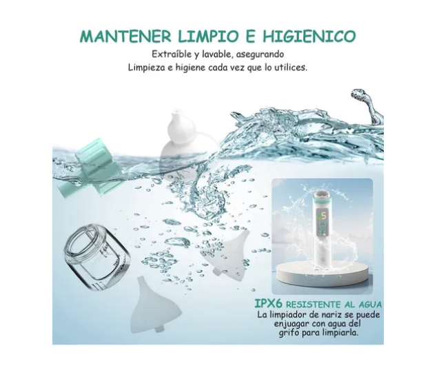 Foto 5 pulgar | Aspirador Nasal Eléctrico Succionador Sacamocos Para Bebés