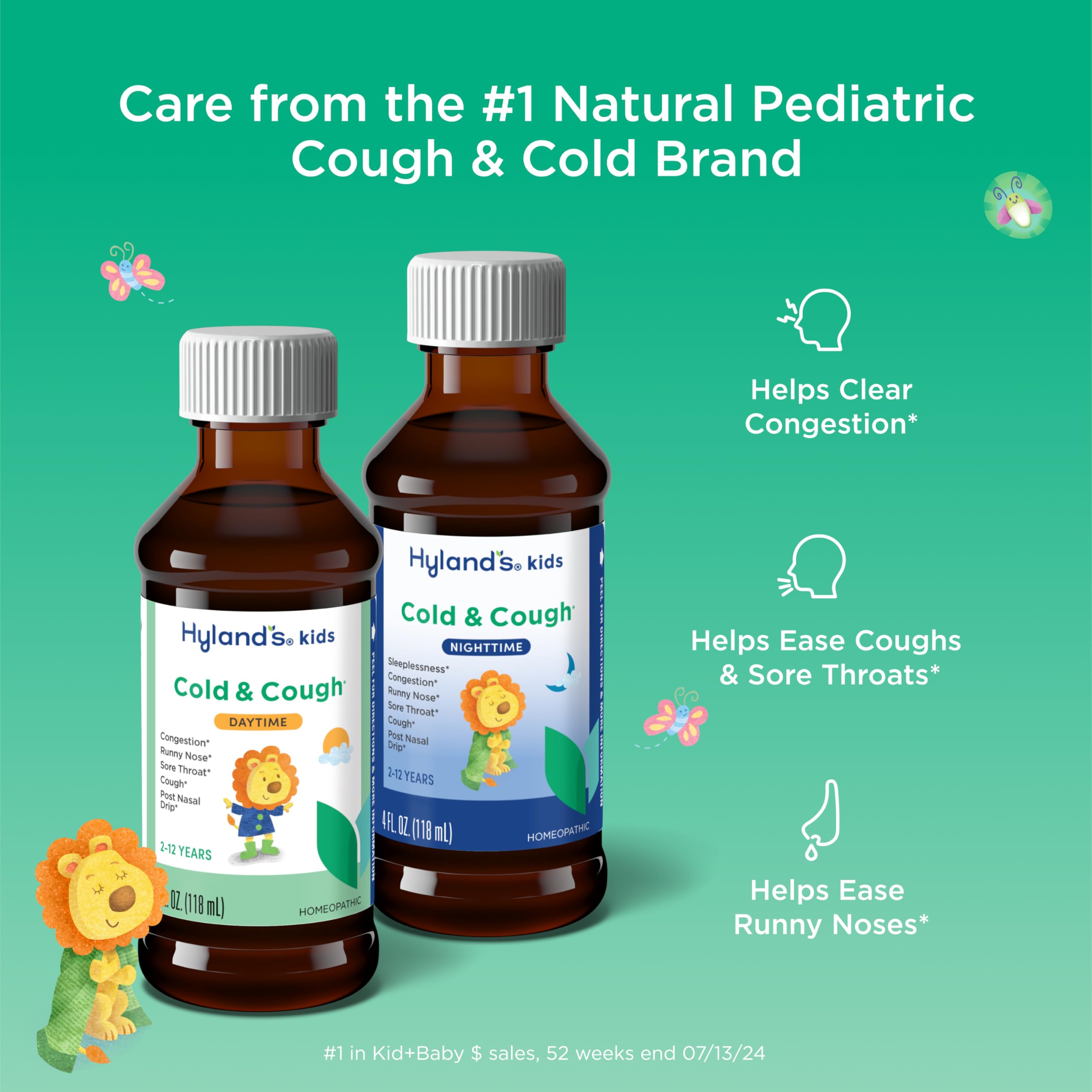 Foto 2 | Medicamento Para El Resfriado Y La Tos Hyland's Kids De 2 Años Y 120 Ml X2 - Venta Internacional.