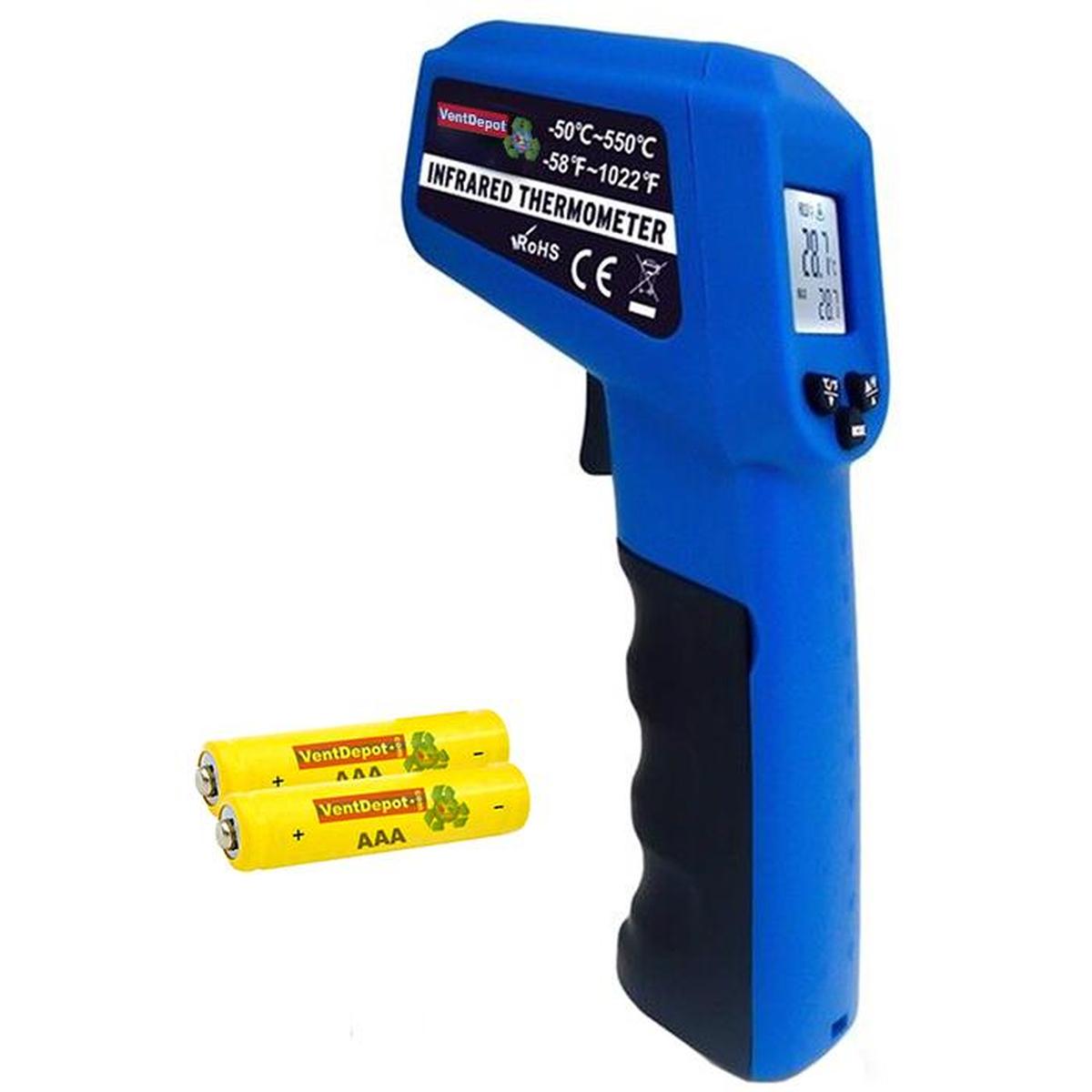 Termómetro Laser Infrarrojo Digital  Ventdepot  Mxlsr-001  Pantalla Lcd Rango  -50 A 550°c