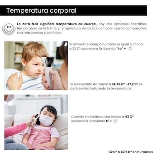 Foto 6 | Termómetro Infrarrojo Corporal sin Contacto Frente AET-R1D1 1 Pieza