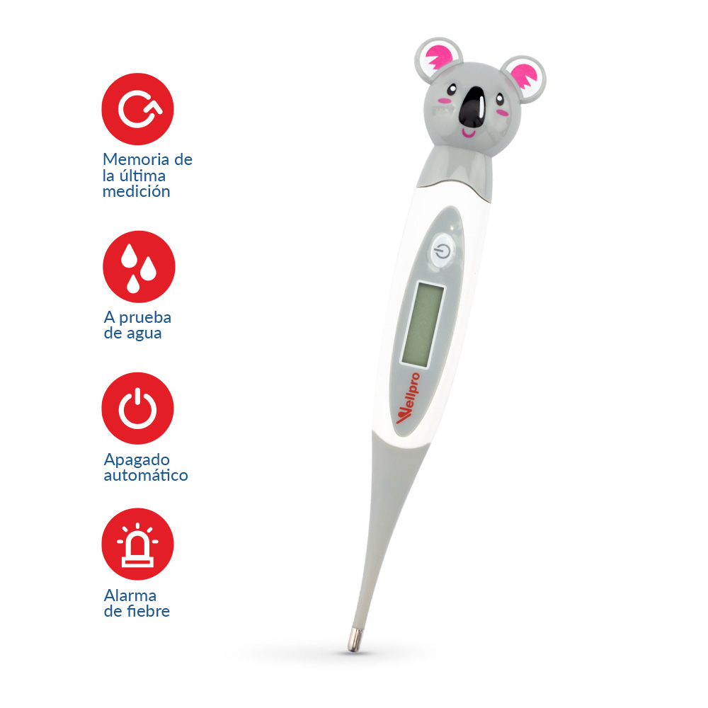 Foto 3 pulgar | Termómetro Pediátrico Wellpro Cute Animals Two Pack Koala y Ranita