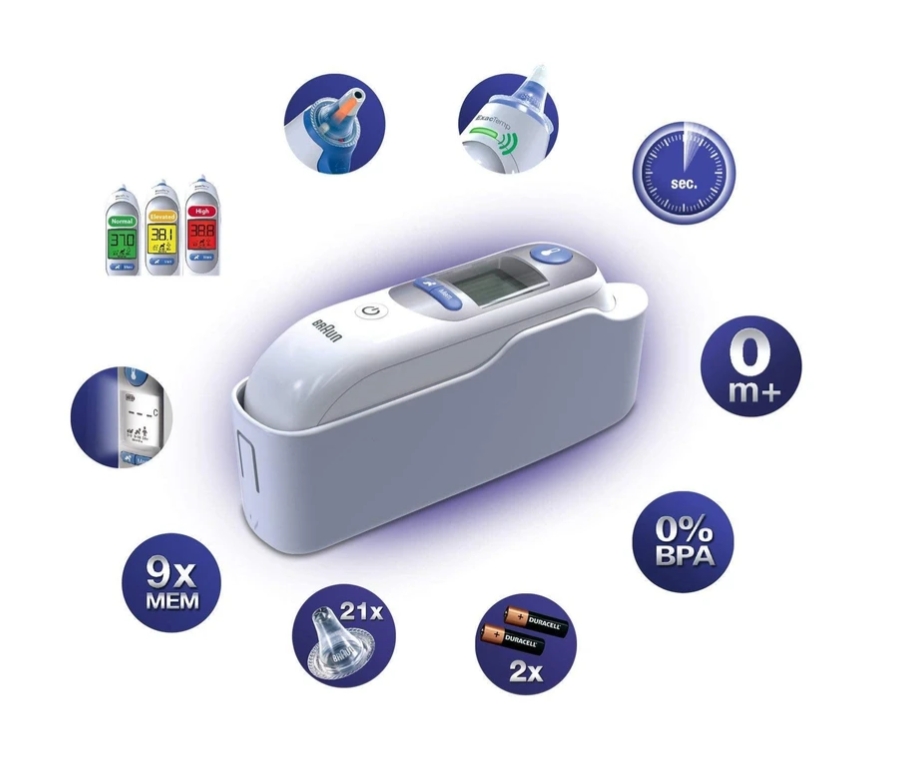 Foto 6 pulgar | Termómetro de Oído Braun Thermoscan 7 con Tecnología Agesmart - Venta Internacional