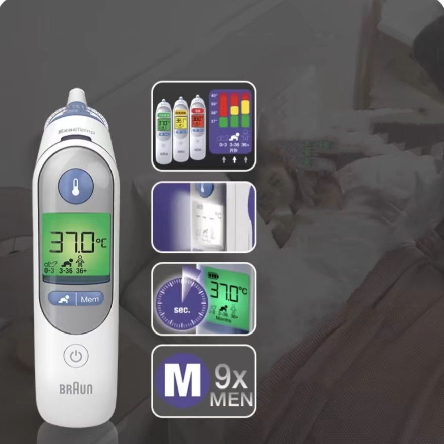 Foto 8 pulgar | Termómetro de Oído Braun Thermoscan 7 con Tecnología Agesmart - Venta Internacional