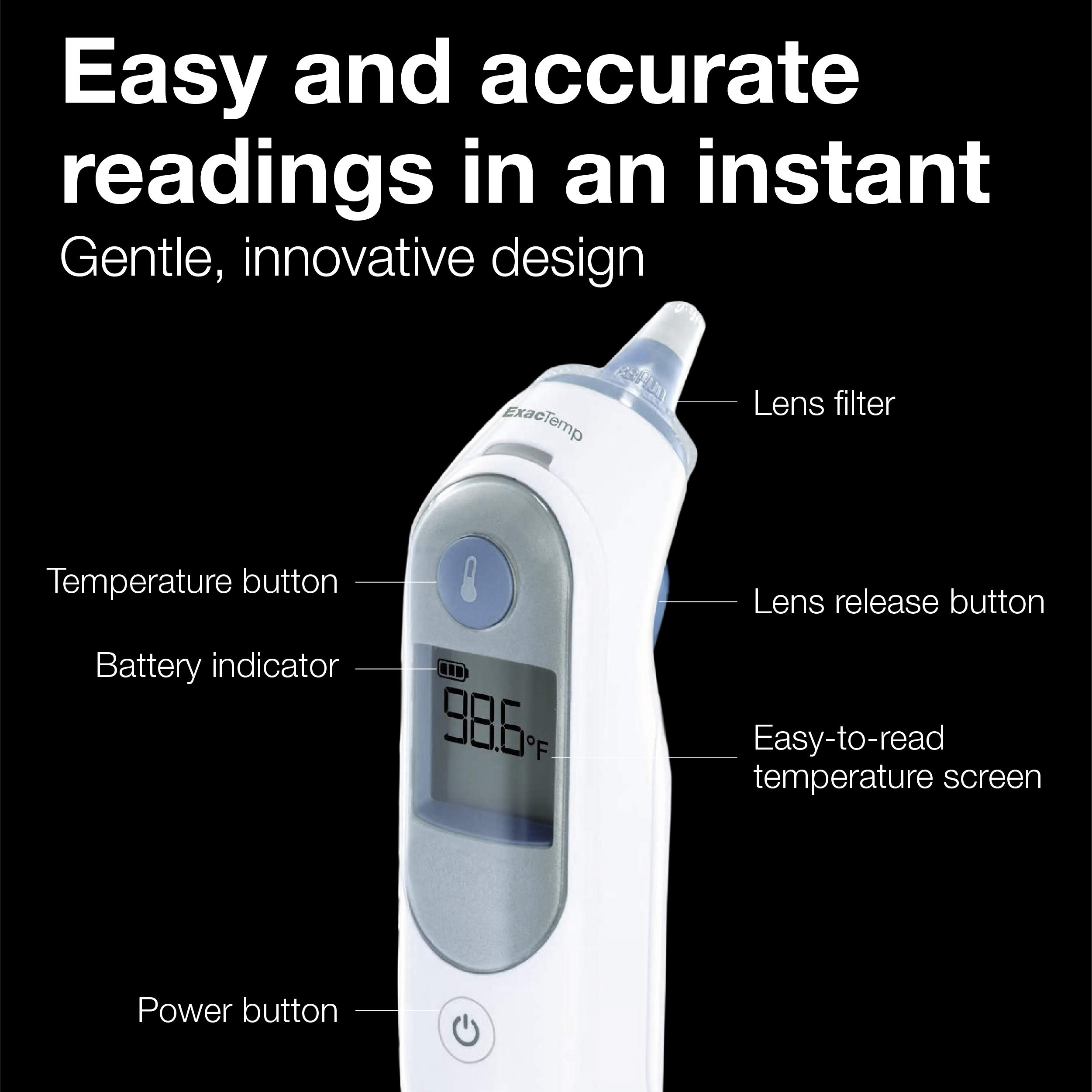 Foto 4 pulgar | Termómetro Braun Thermoscan 5 Irt6500 Digital Ear - Venta Internacional