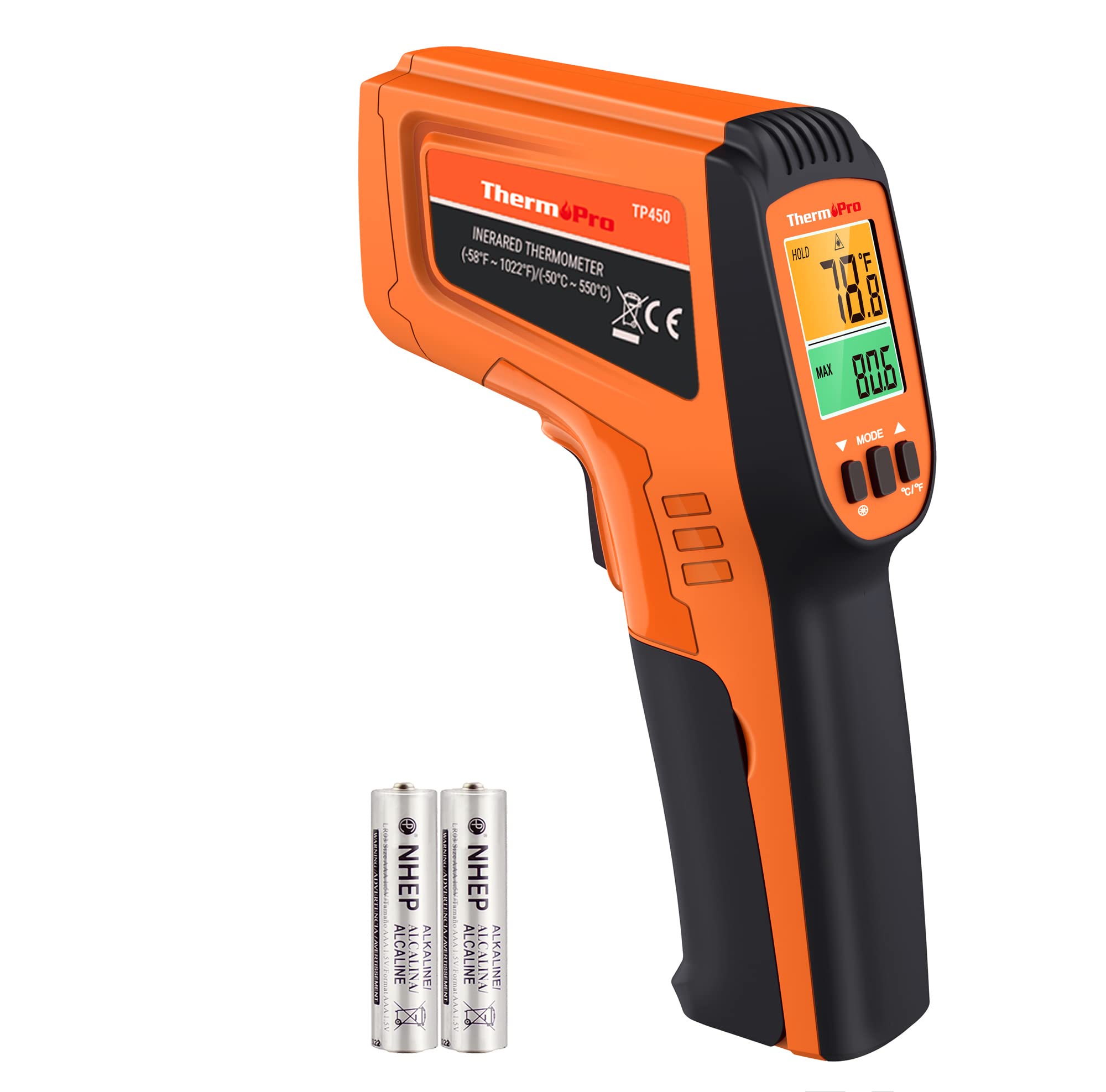 Foto 1 | Termómetro Infrarrojo Thermopro Tp450, Pistola De Temperatura Láser Dual - Venta Internacional.