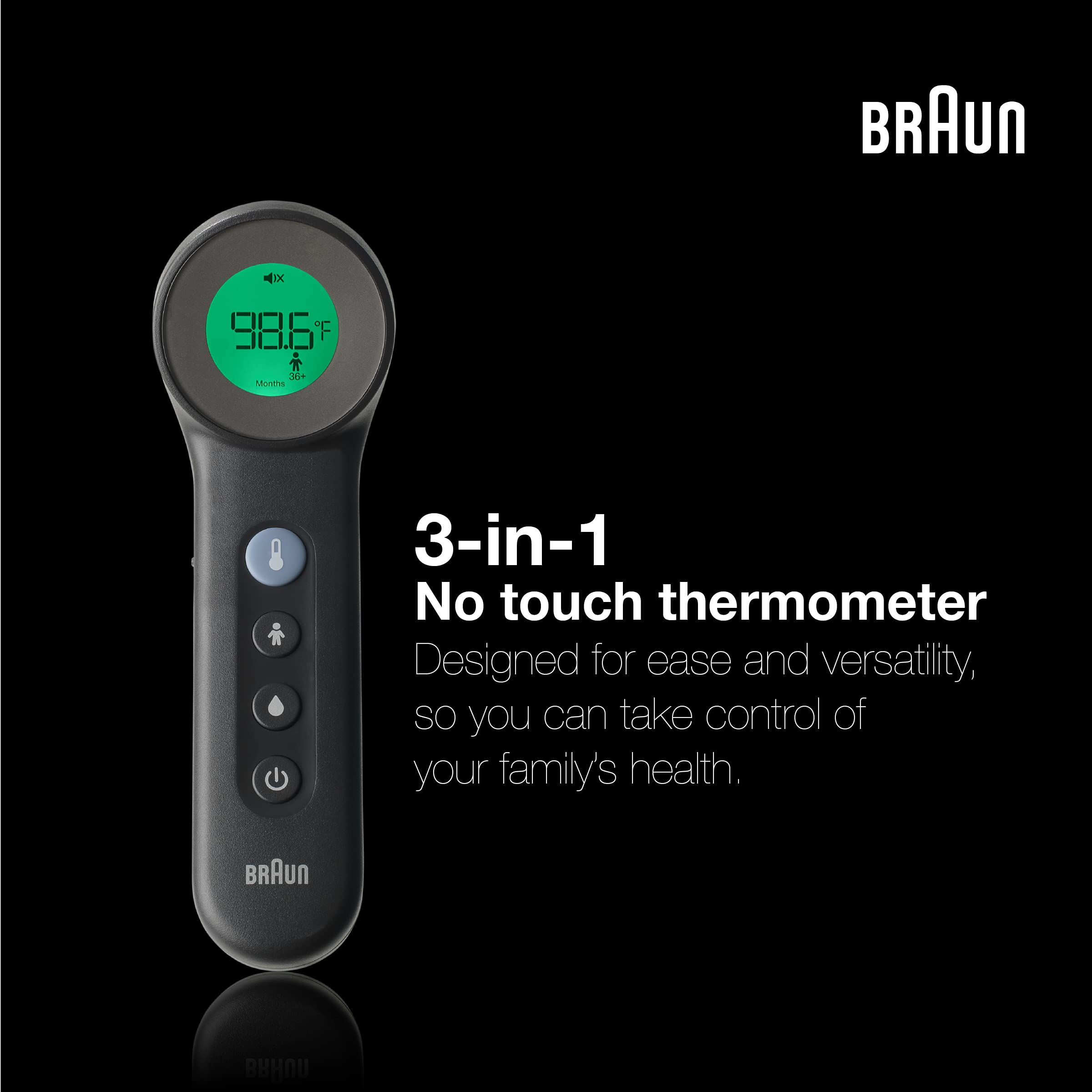 Foto 8 pulgar | Termómetro Braun No Touch 3 En 1 Para Adultos Y Niños - Venta Internacional.