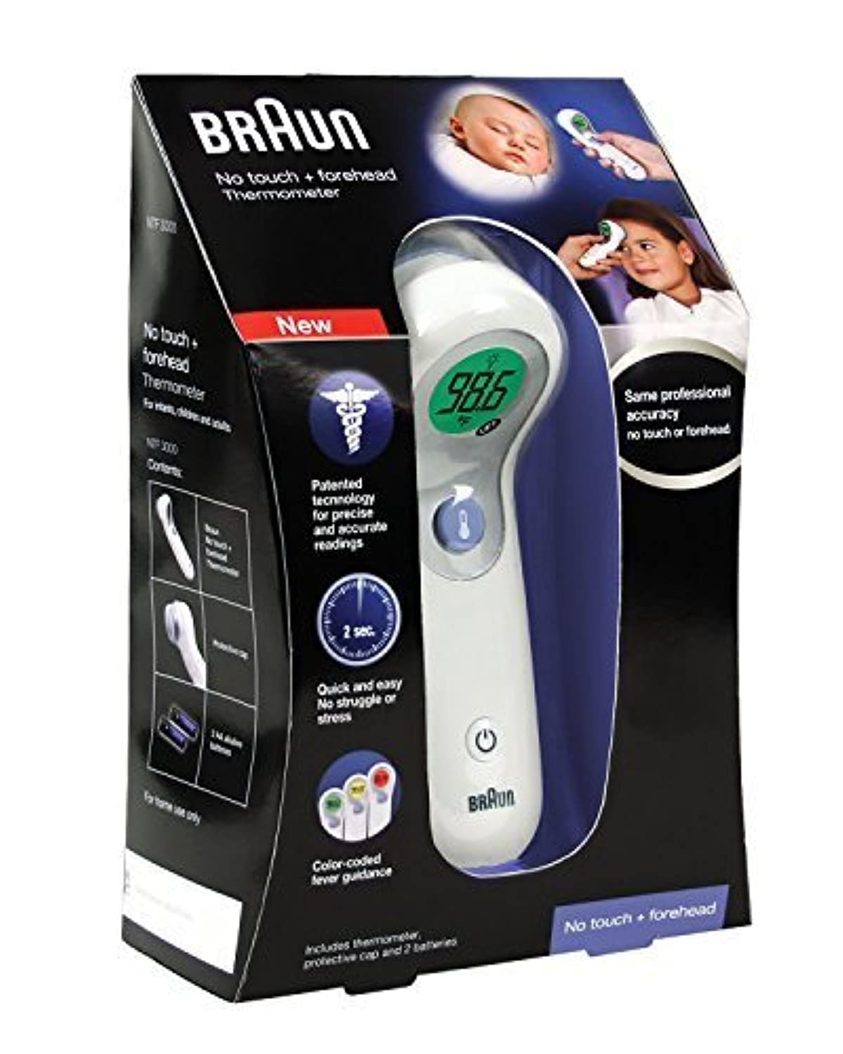 Termómetro Braun Ntf3000us No Touch Plus Para Frente - Venta Internacional.