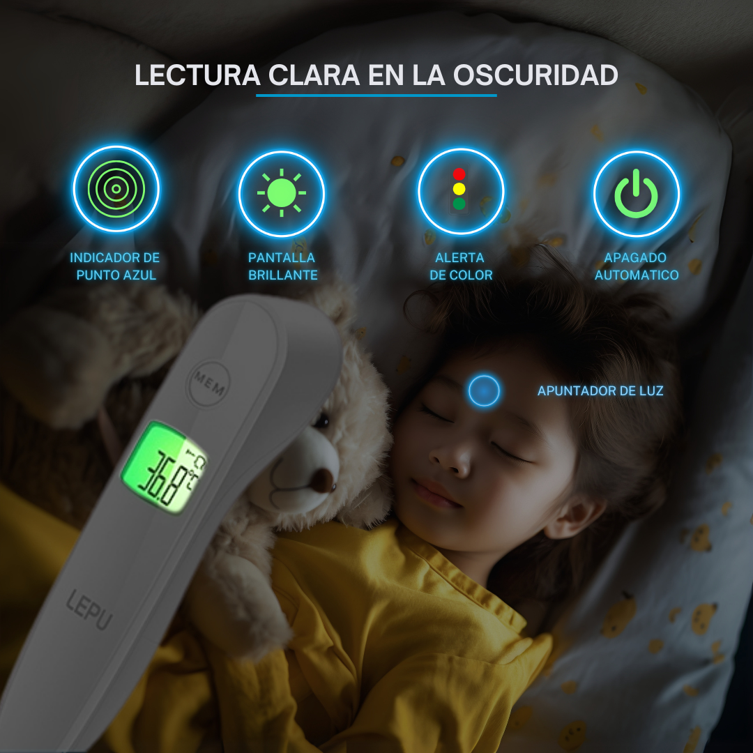 Foto 5 pulgar | Termómetro Infrarrojo Sin Contacto Lepu - 2 Modos (cuerpo/objeto), Medición Rápida Y Segura Para Bebés Y Hogar