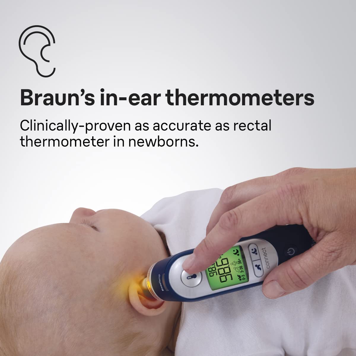 Foto 3 pulgar | Termómetro Digital De Oído Braun Thermoscan 7+ Connect - Venta Internacional.