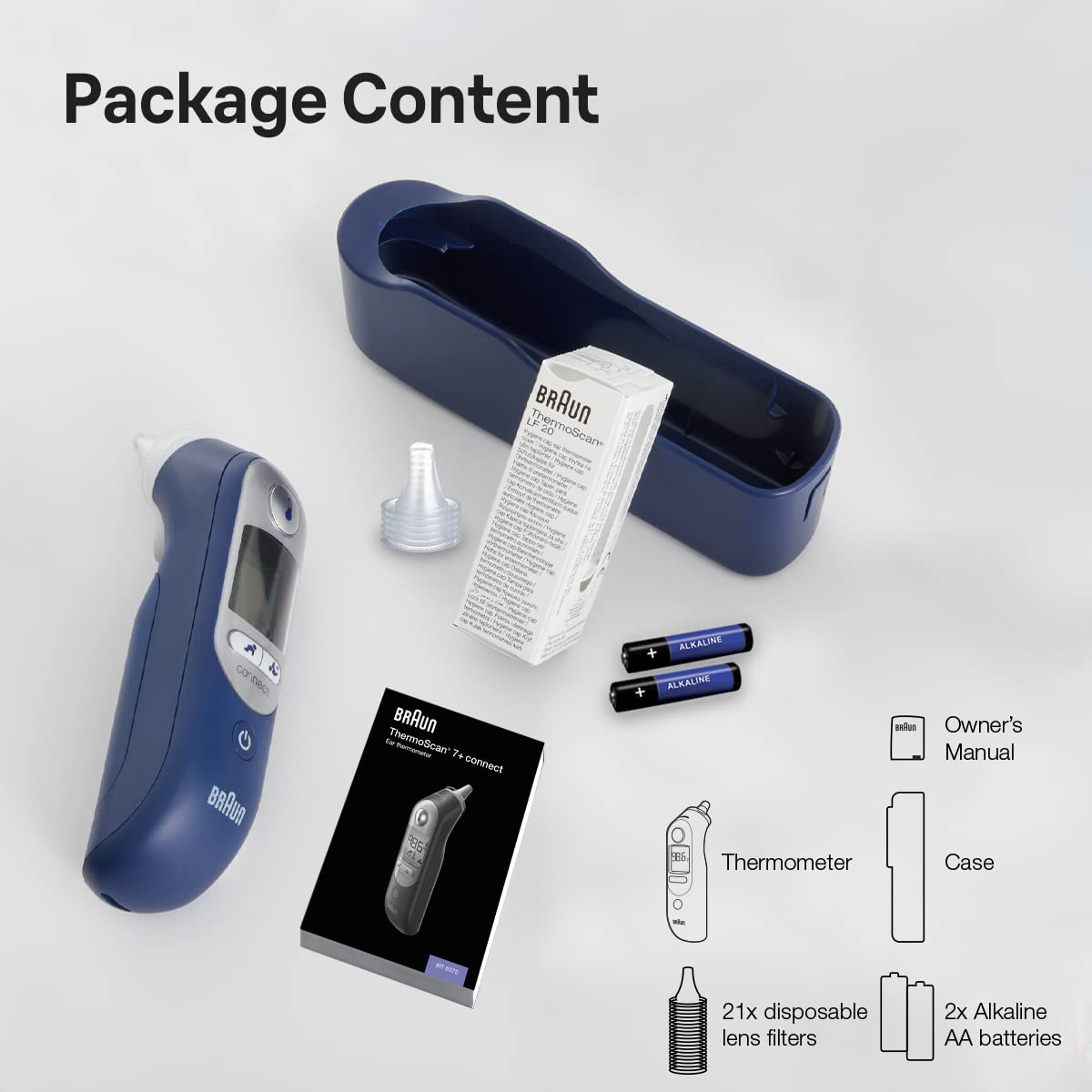 Foto 7 pulgar | Termómetro Digital De Oído Braun Thermoscan 7+ Connect - Venta Internacional.