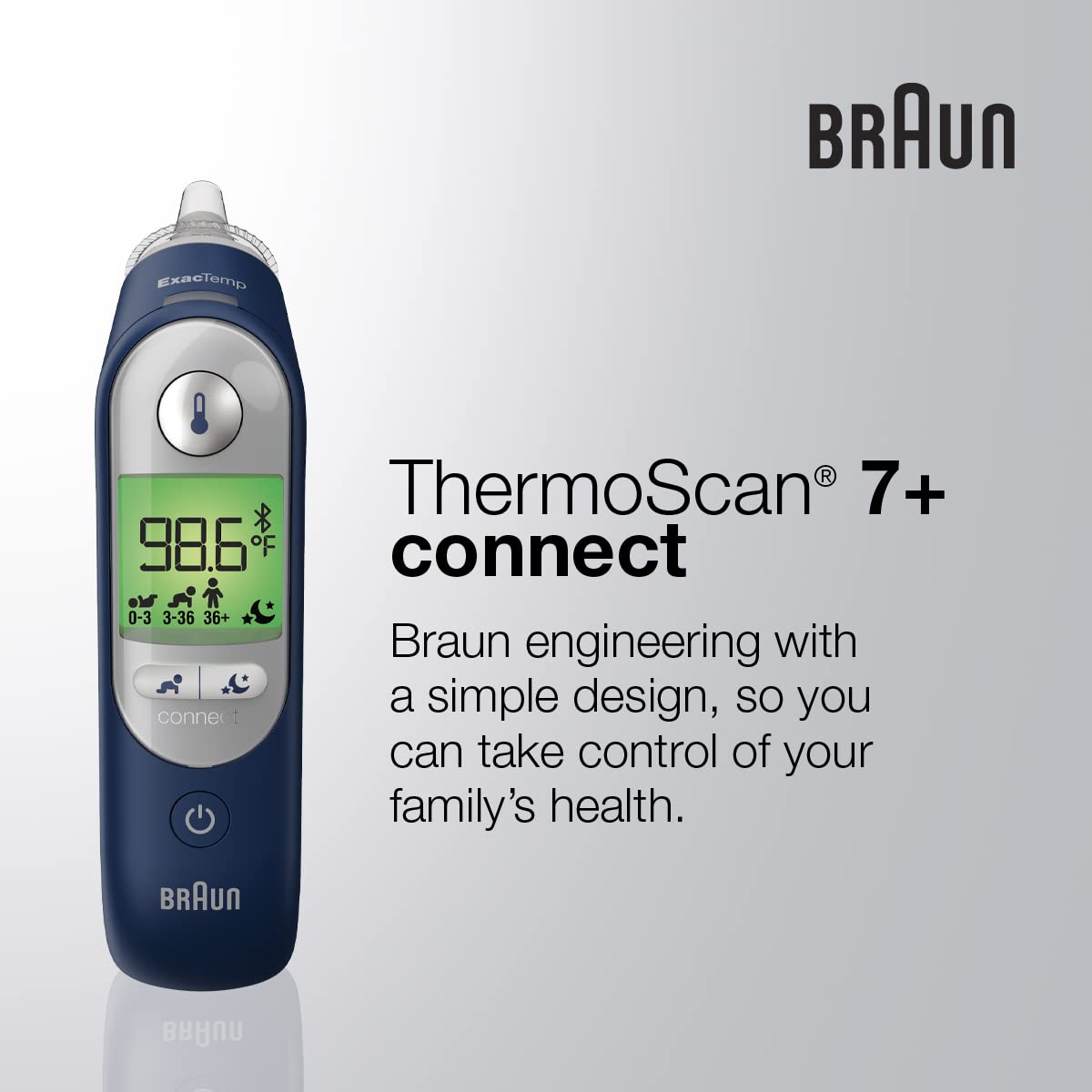 Foto 8 pulgar | Termómetro Digital De Oído Braun Thermoscan 7+ Connect - Venta Internacional.