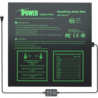 Foto 1 | Alfombrilla Térmica Ipower Para Plántulas, 20 X 20,75 Cm, Con Controlador De Temperatura - Venta Internacional.