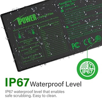 Foto 5 | Alfombrilla Térmica para Siembra Ipower con Termostato y Control de Temperatura - Venta Internacional