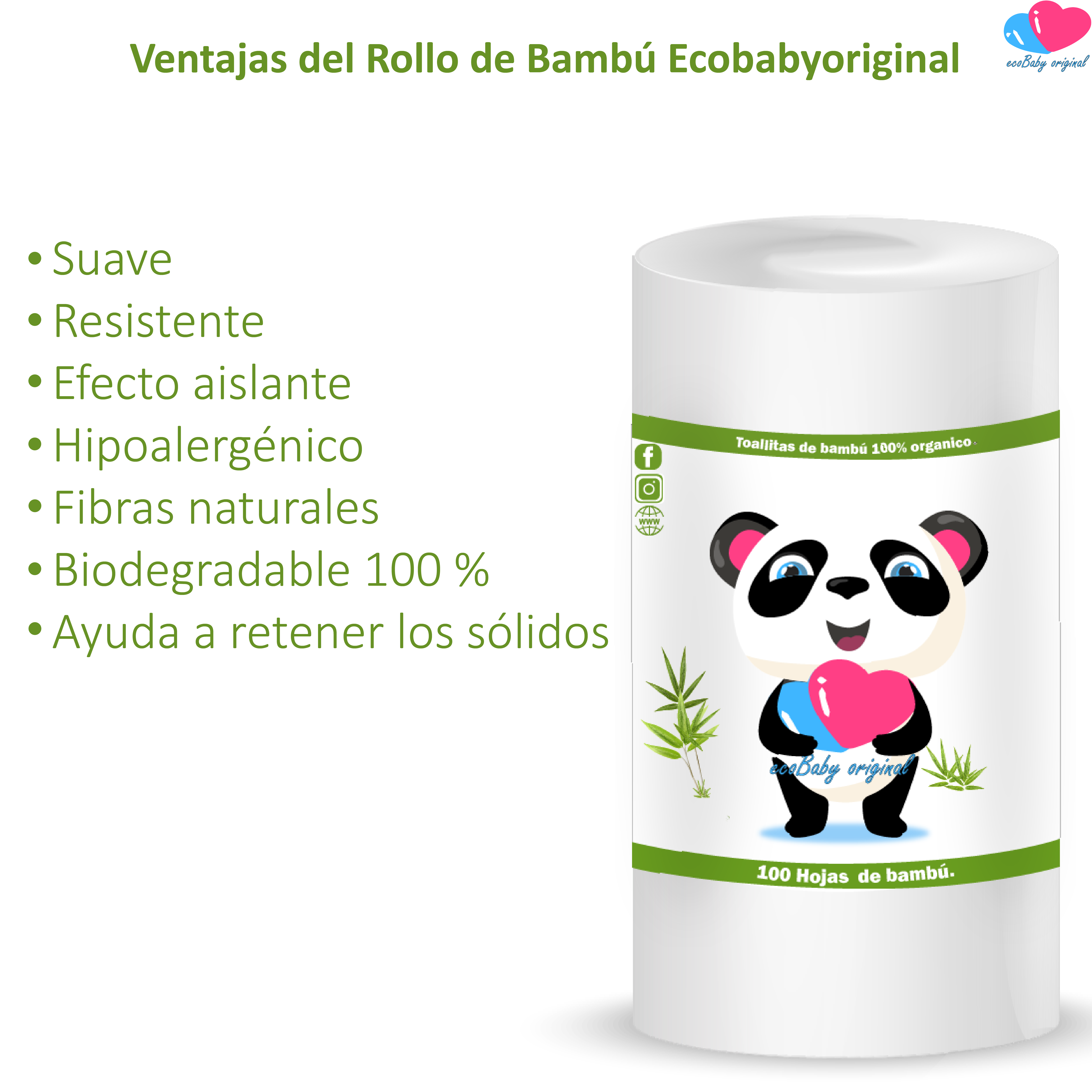 Foto 6 pulgar | Papel Bambú para Pañal Ecológico de Tela Reutilizable Ecobaby original