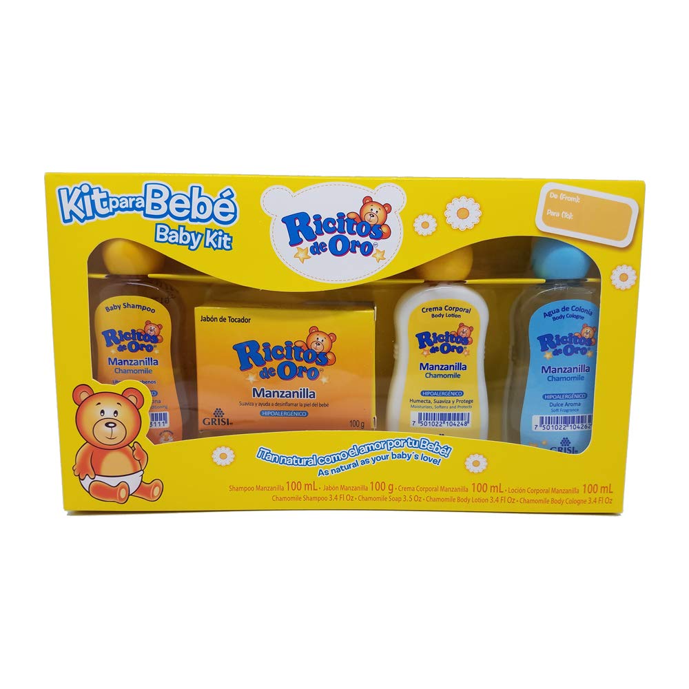 Foto 2 pulgar | Set De Regalo Grisi Ricitos De Oro Chamomile Baby Kit Con 4 Productos - Venta Internacional.