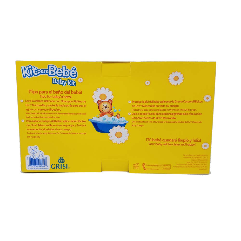 Foto 3 pulgar | Set De Regalo Grisi Ricitos De Oro Chamomile Baby Kit Con 4 Productos - Venta Internacional.