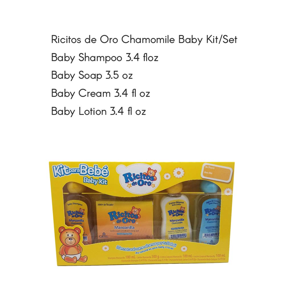 Foto 5 pulgar | Set De Regalo Grisi Ricitos De Oro Chamomile Baby Kit Con 4 Productos - Venta Internacional.