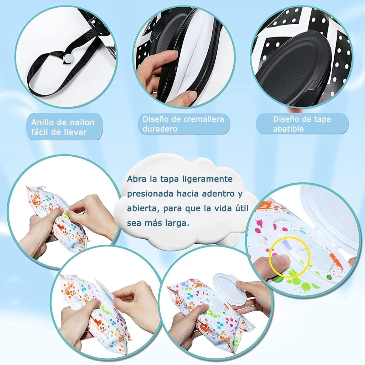 Foto 4 pulgar | Dispensador de Toallitas Húmedas 6 Piezas
