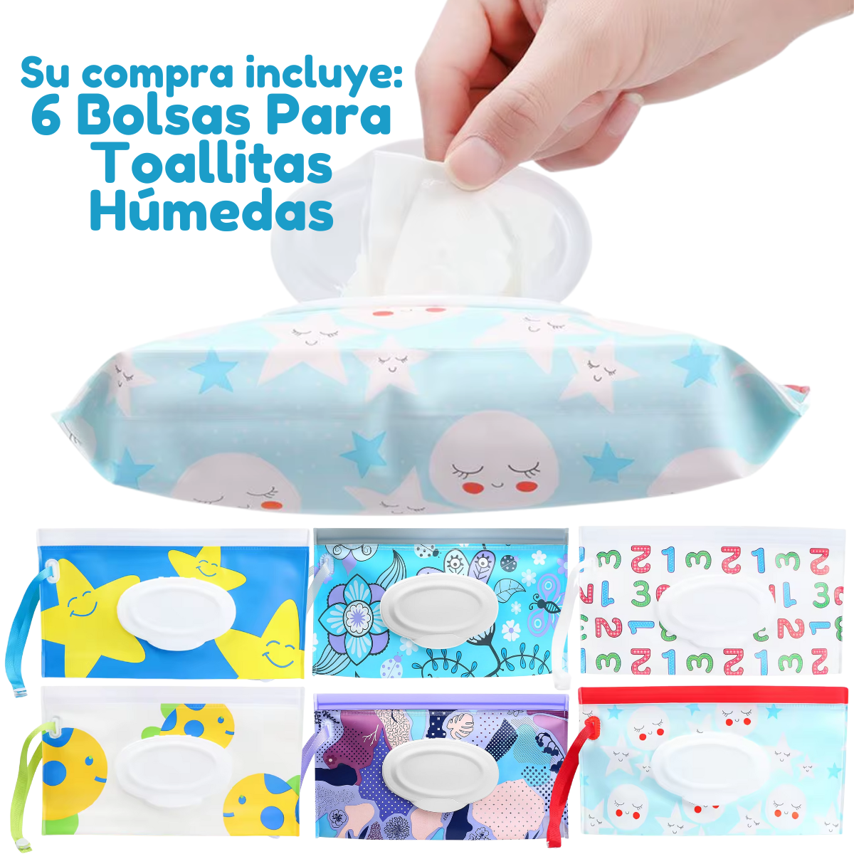 Foto 7 | Dispensador de Toallitas Húmedas 6 Piezas