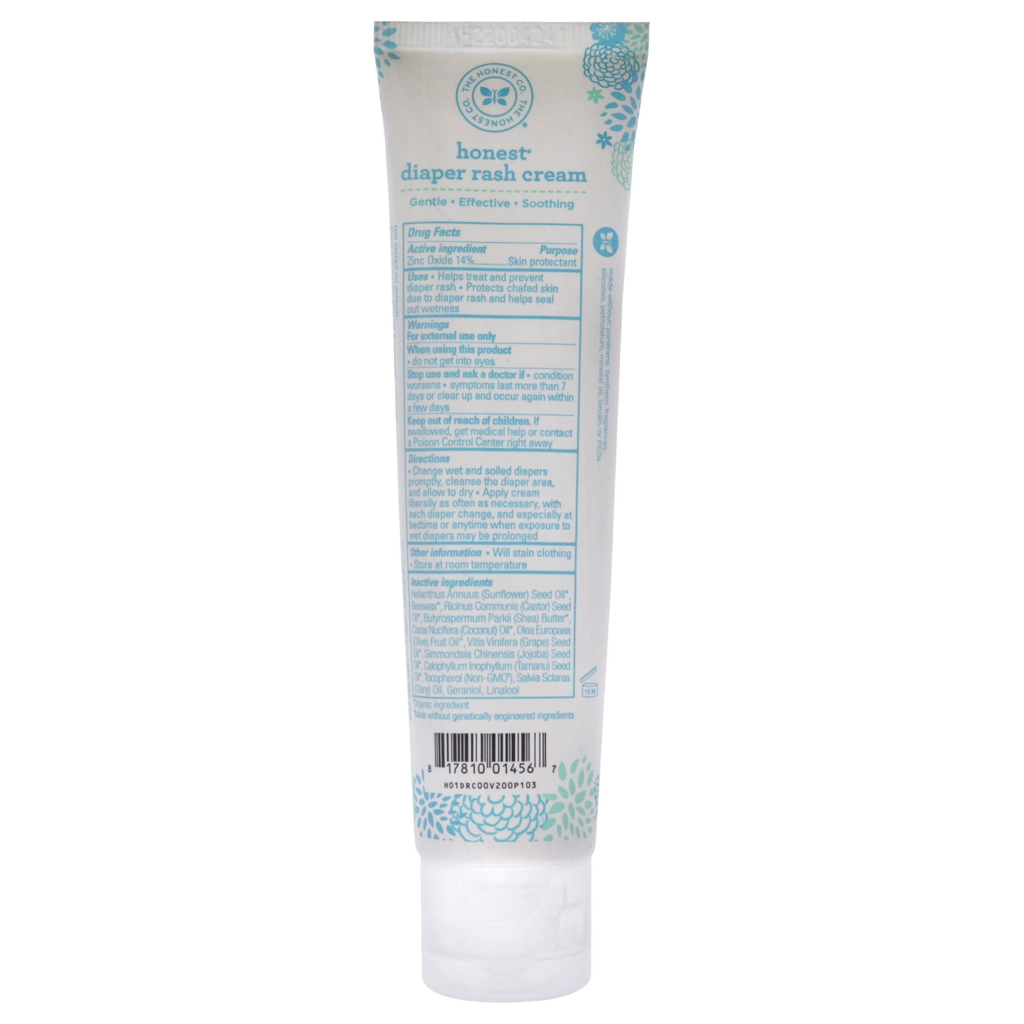 Foto 3 pulgar | Crema Antirrozaduras Honest Diaper Rash Cream Honest White Colour