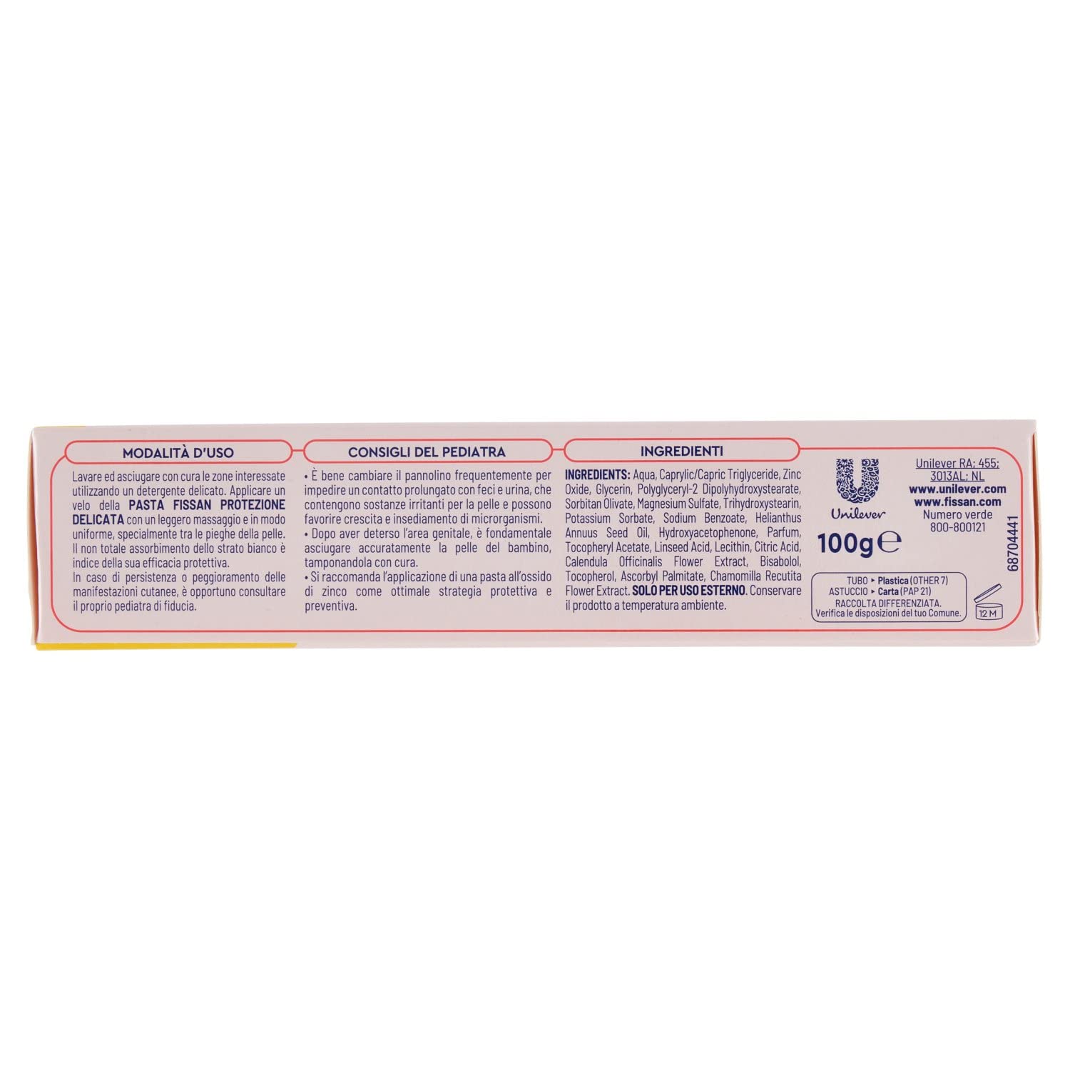 Foto 6 pulgar | Crema Fissan Pasta Del 100 Ml Para La Prevención De La Dermatitis Del Pañal - Venta Internacional.