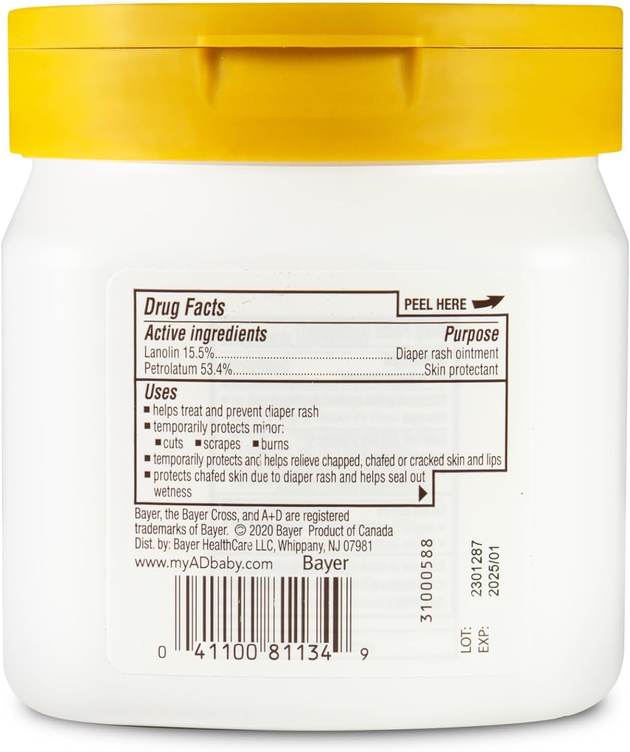 Foto 2 | Pomada Para Dermatitis Del Pañal A+d Original Que Previene Y Protege 480 Mlx2 - Venta Internacional.