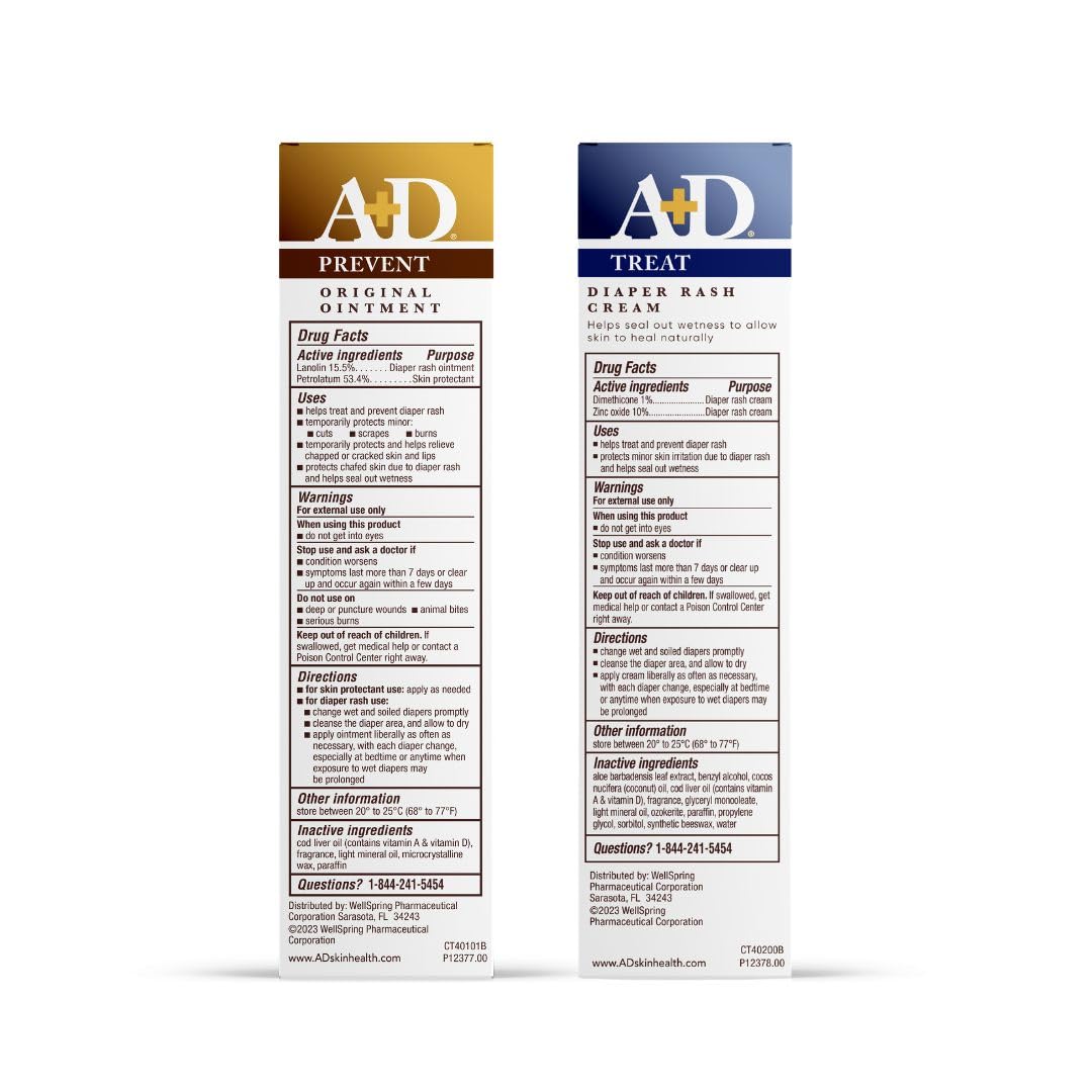 Foto 3 pulgar | Pomada Para Dermatitis Del Pañal A+d Original + A+d Óxido De Zinc 120 Ml - Venta Internacional.