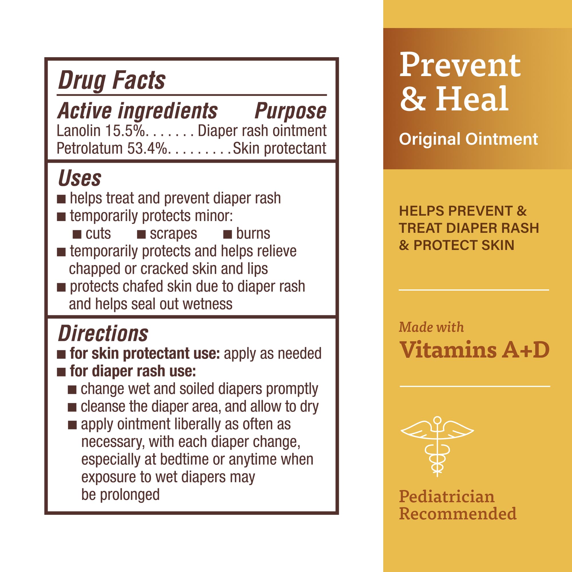 Foto 2 | Ungüento Para Dermatitis Del Pañal A+d Original, Protector De Piel, 16 Onzas - Venta Internacional.