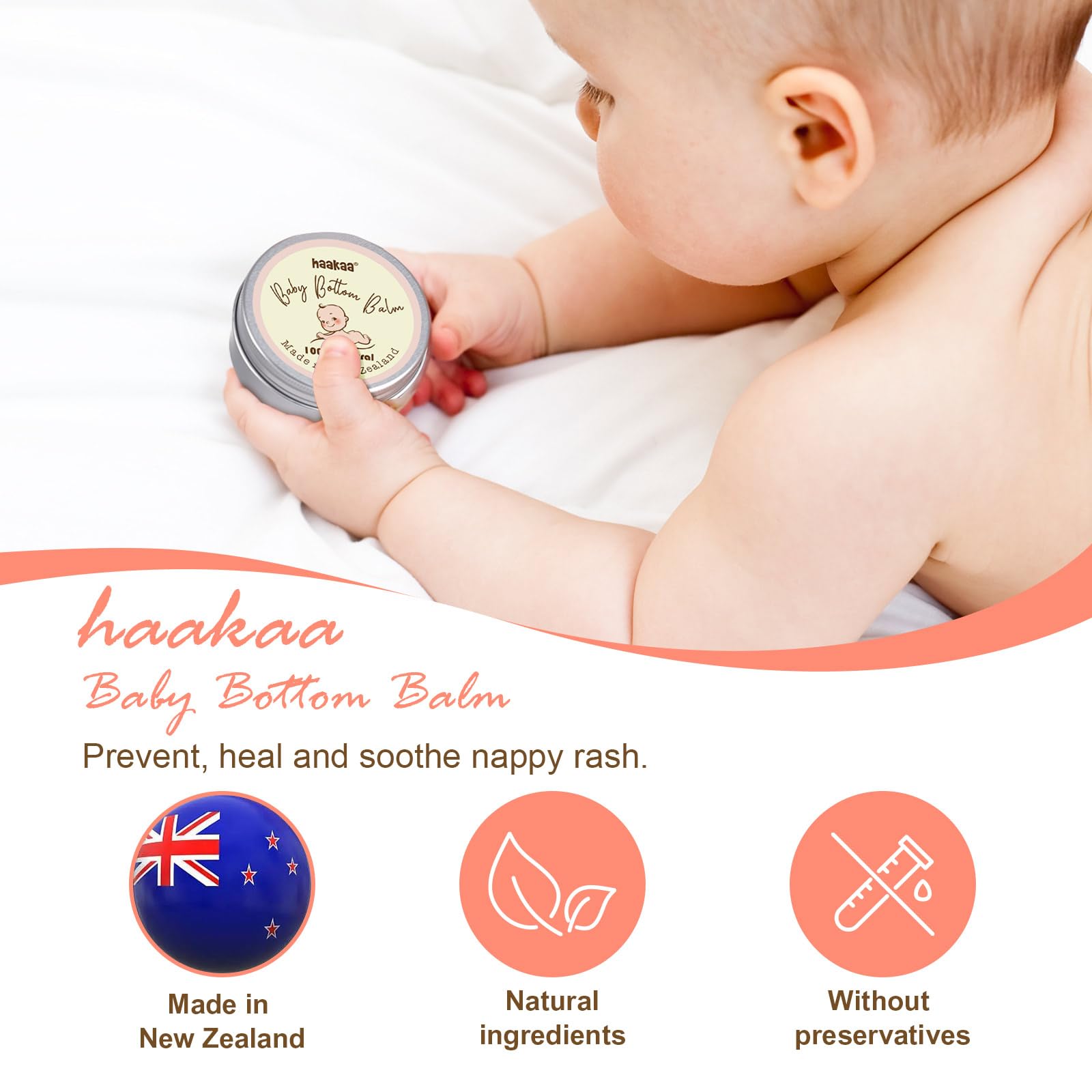 Foto 3 pulgar | Crema Para Dermatitis Del Pañal Haakaa Baby Prevents, Calma La Piel Seca, 50 Ml - Venta Internacional.