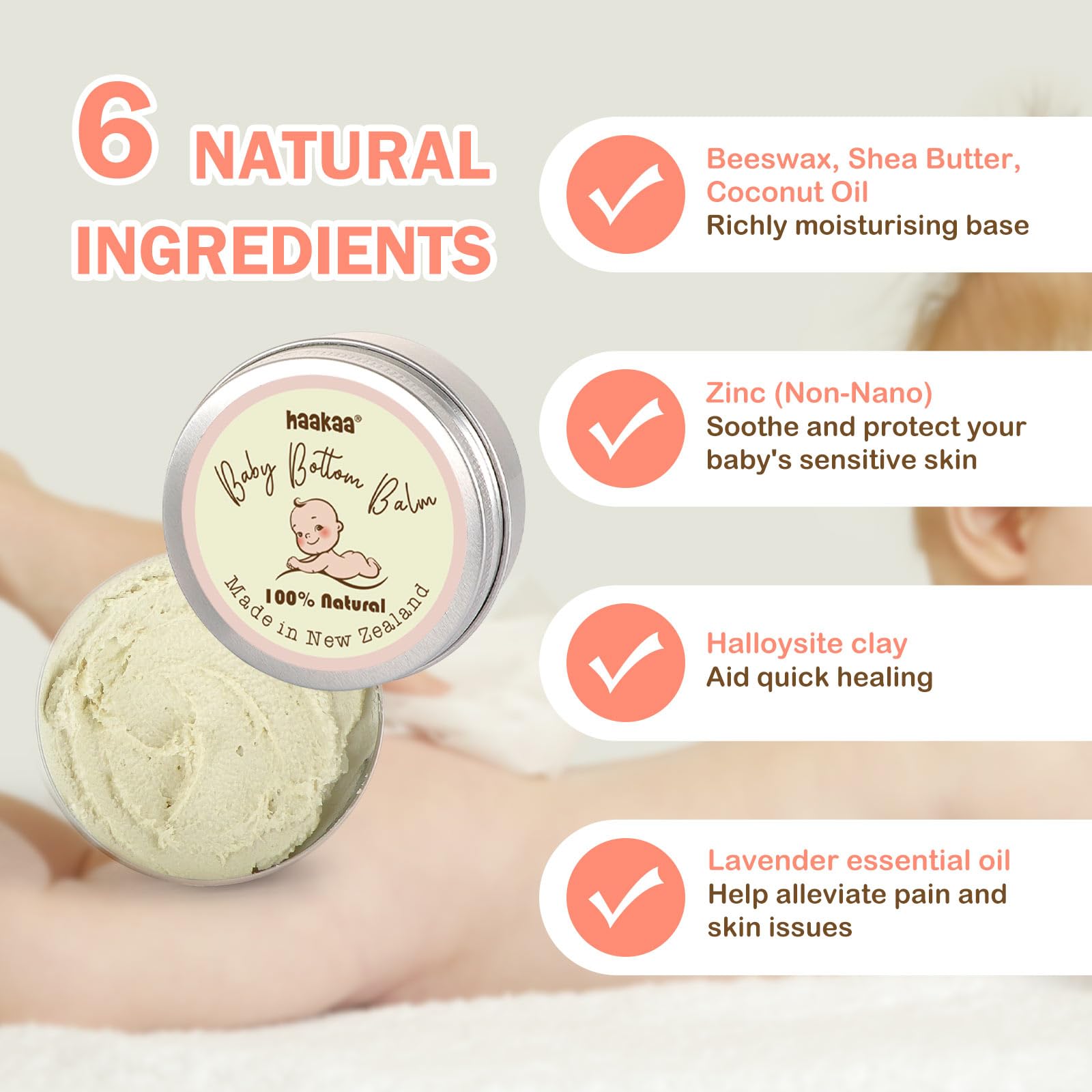 Foto 4 pulgar | Crema Para Dermatitis Del Pañal Haakaa Baby Prevents, Calma La Piel Seca, 50 Ml - Venta Internacional.