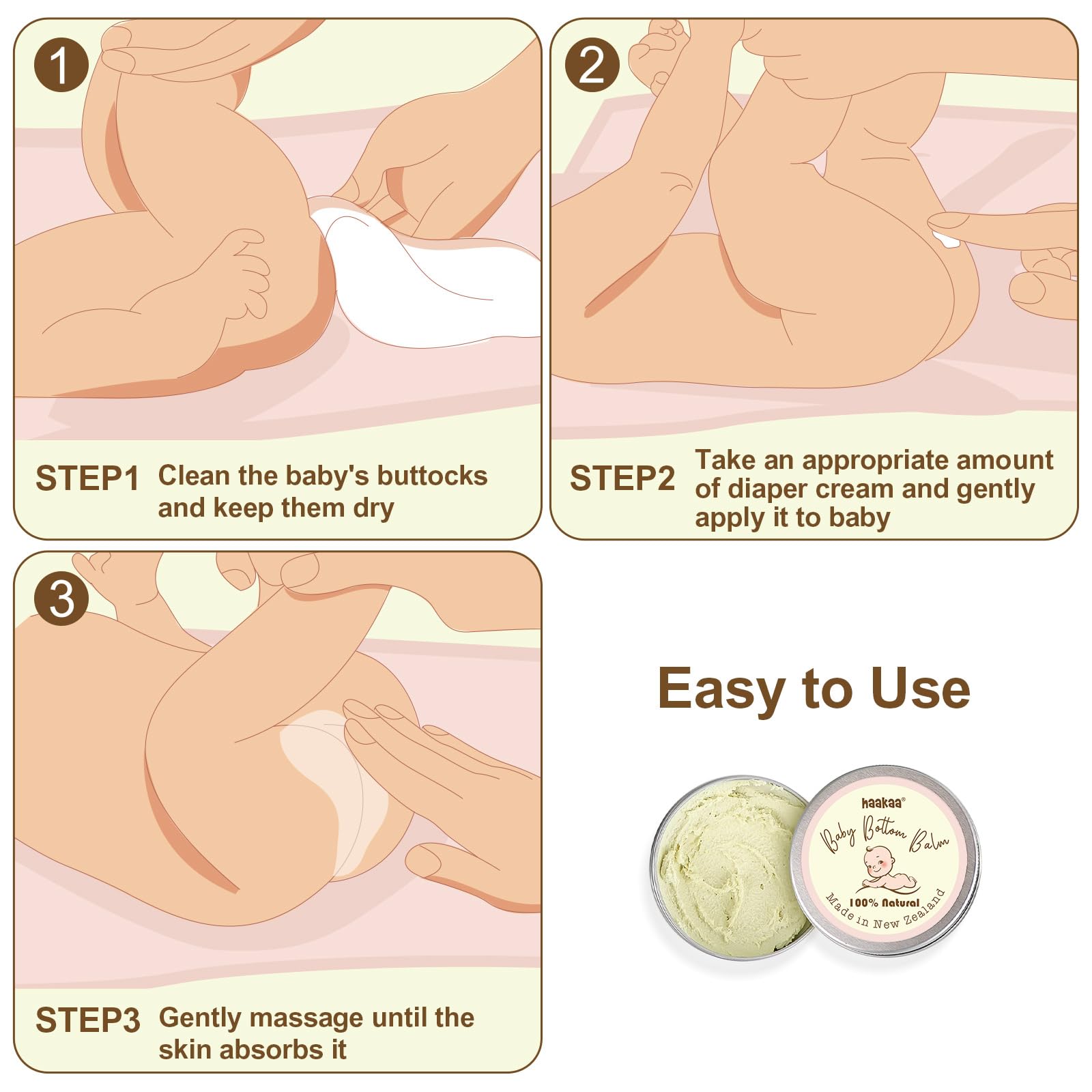 Foto 6 | Crema Para Dermatitis Del Pañal Haakaa Baby Prevents, Calma La Piel Seca, 50 Ml - Venta Internacional.