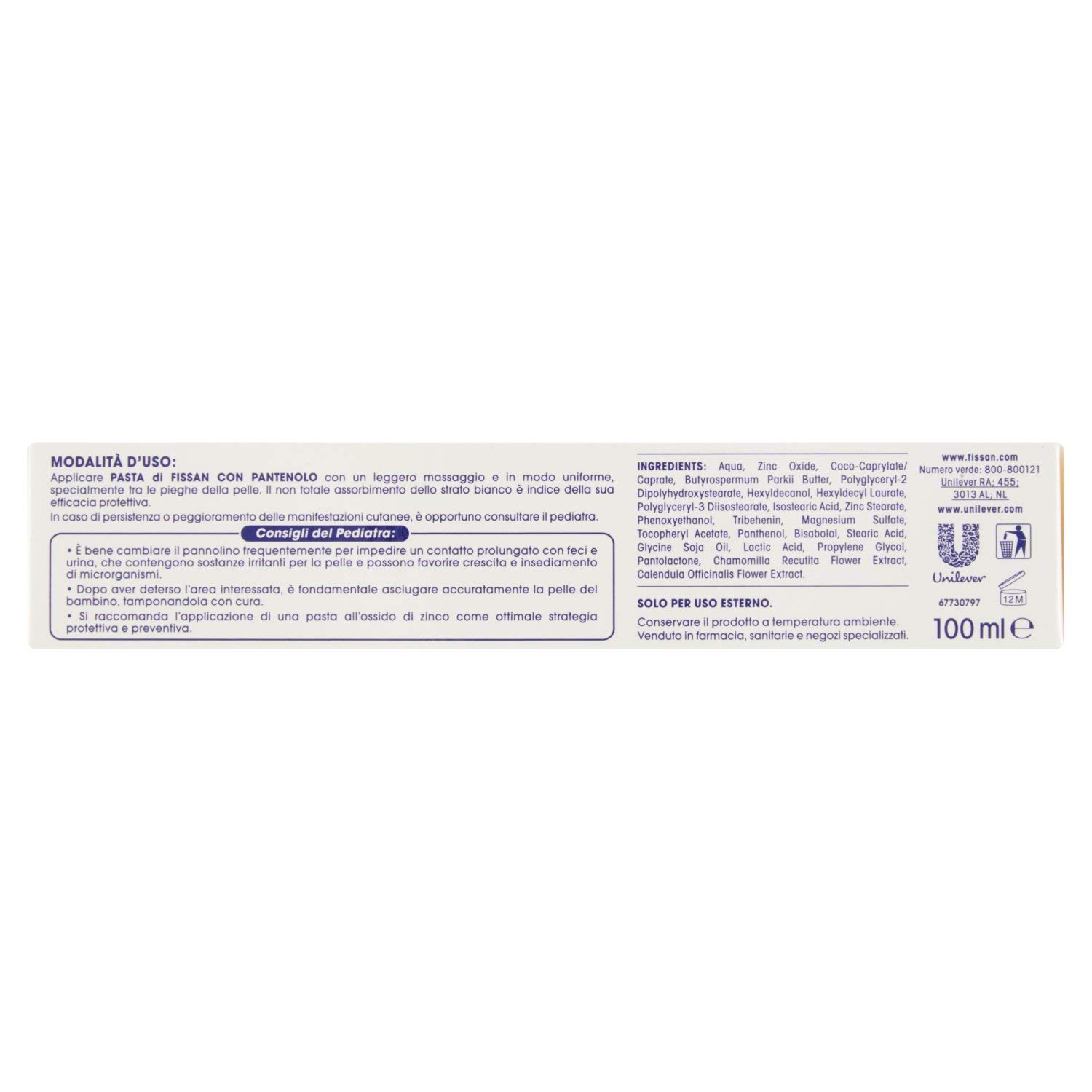 Foto 6 pulgar | Crema Para Dermatitis Del Pañal Fissan Pasta Panthenol 100 Ml - Venta Internacional.