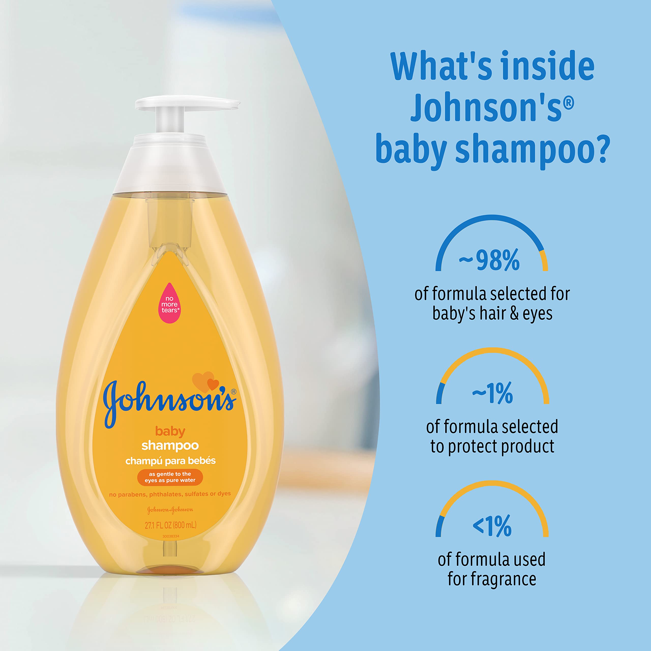 Foto 3 pulgar | Champú Johnson's Baby Free 400 Ml Sin Parabenos Ni Ftalatos - Venta Internacional.