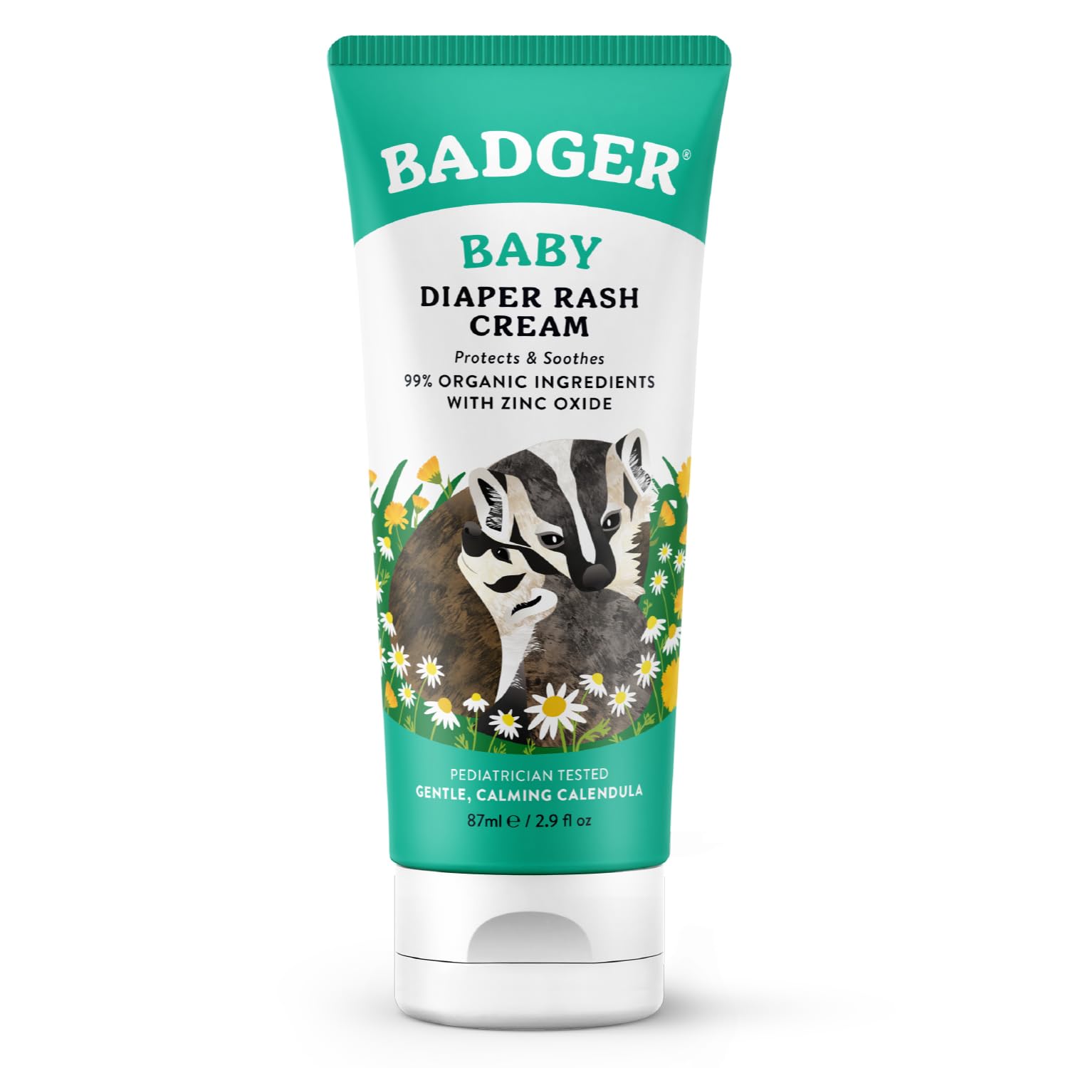 Crema De Pañales Badger 99% Orgánica Con Caléndula Para Bebé, 85 Ml - Venta Internacional.